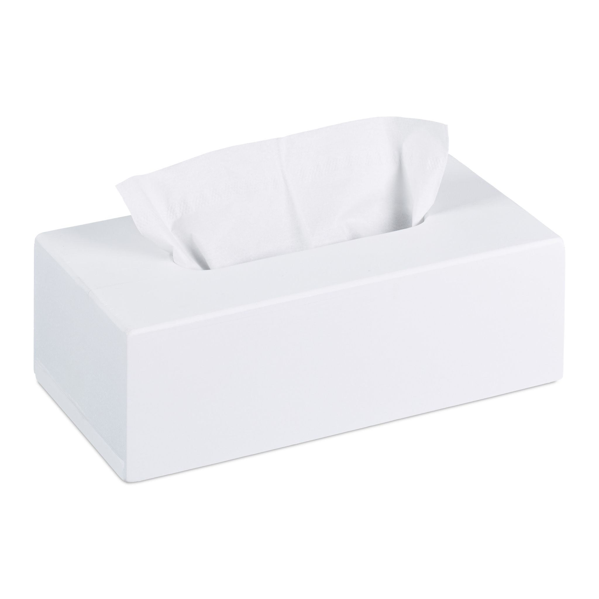 Bambus Tücherbox weiss Weiss