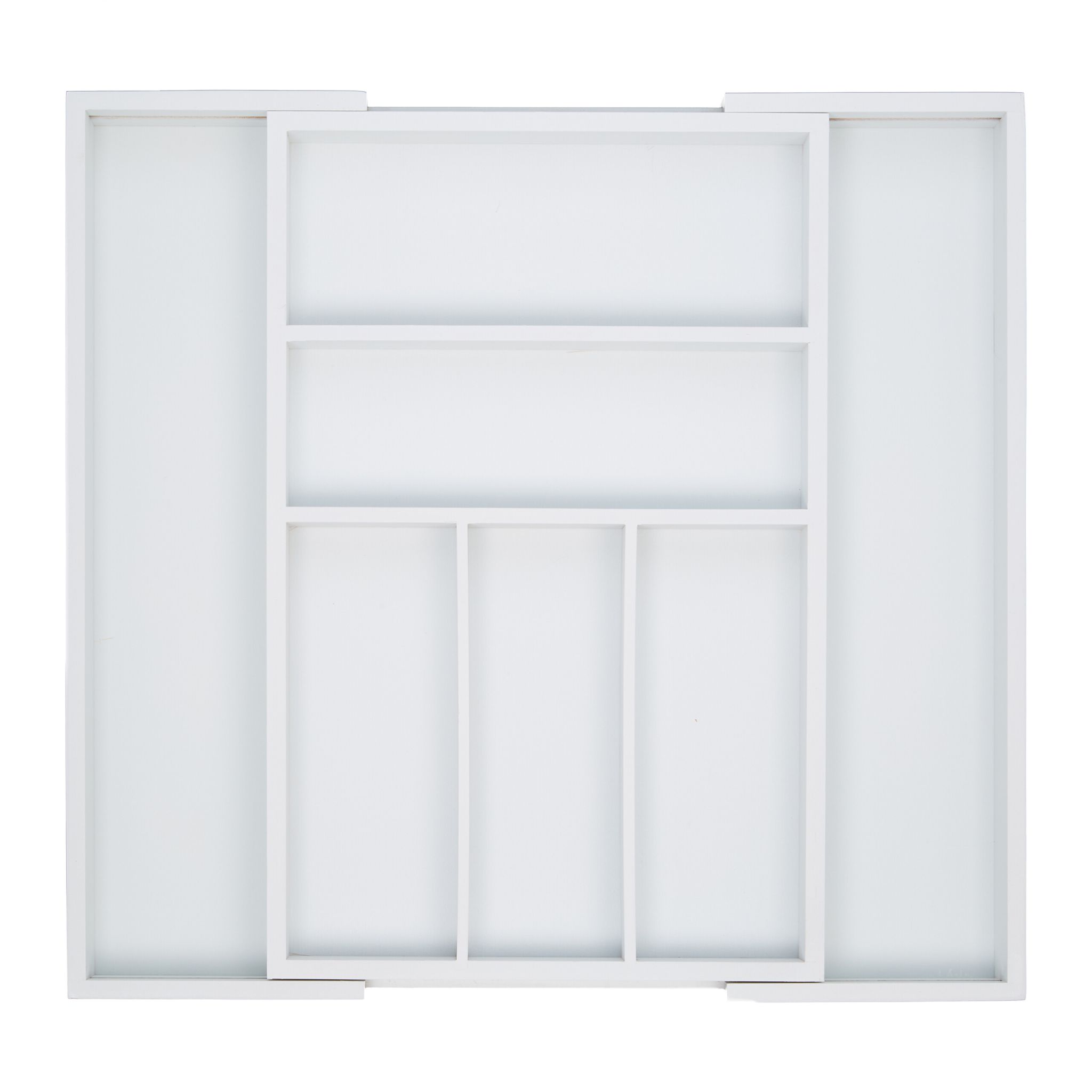 Besteckeinsatz Bambus weiss Weiss
