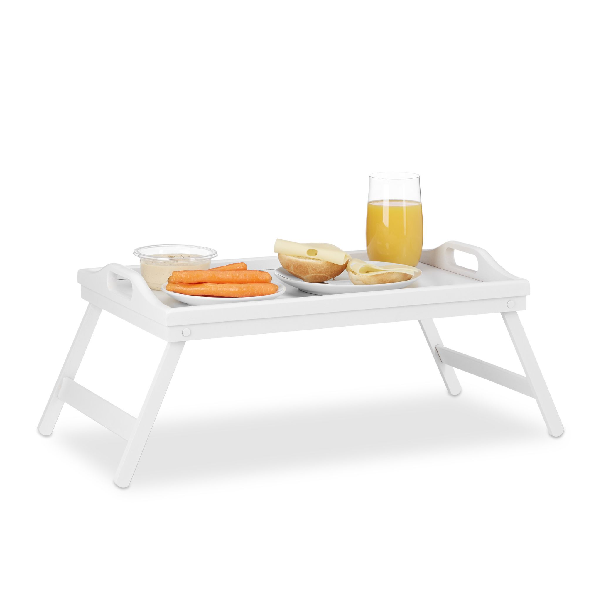 Klappbares Betttablett Weiss