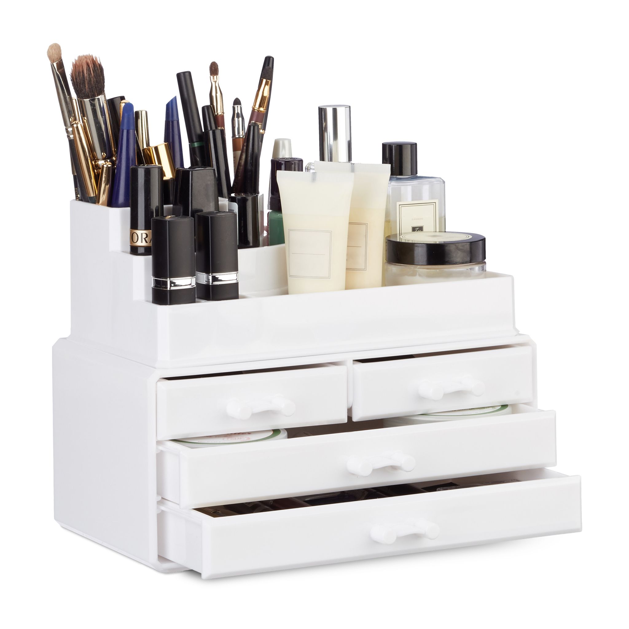 Make Up Organizer mit 4 Schubladen Weiss