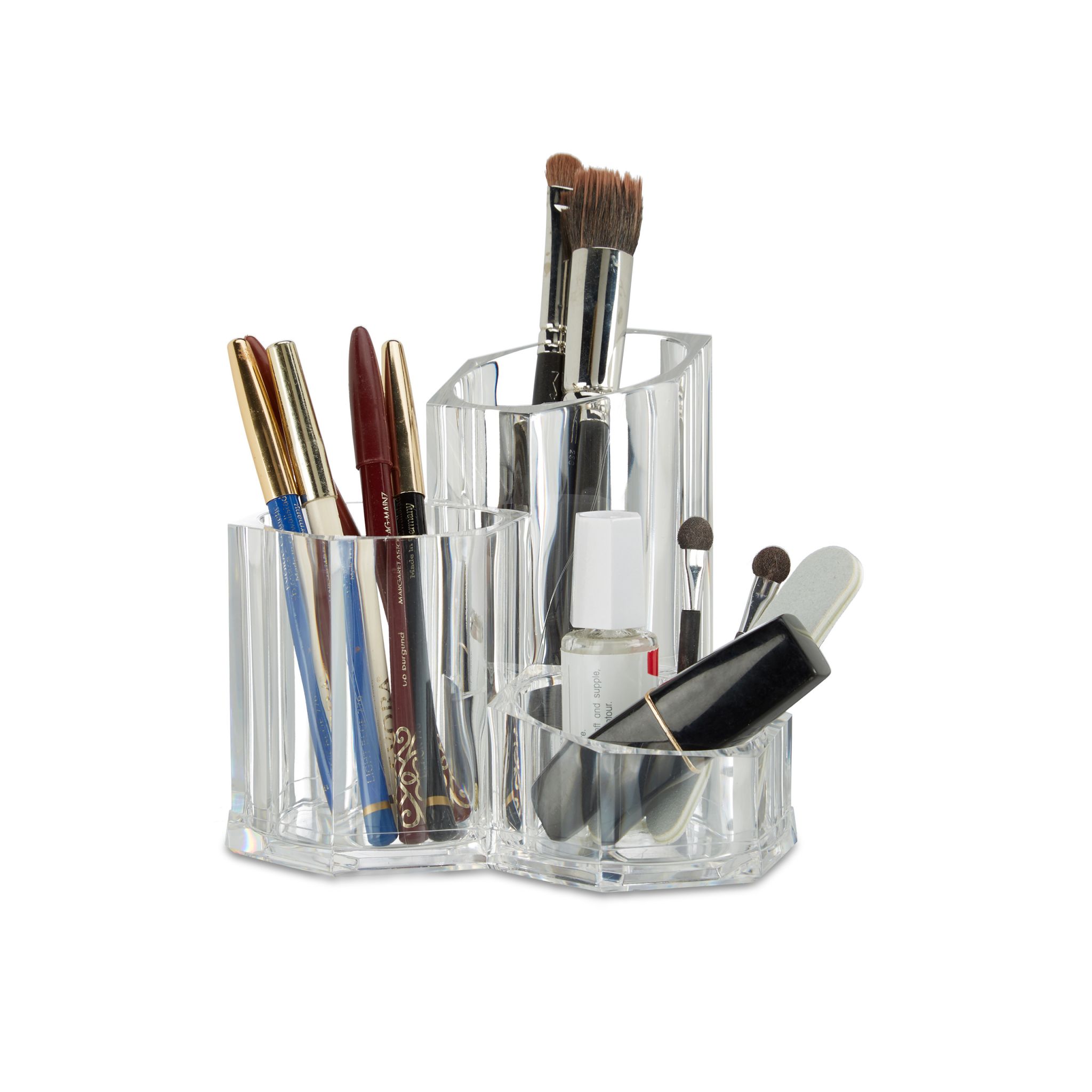 Pinselhalter dreiteilig Transparent