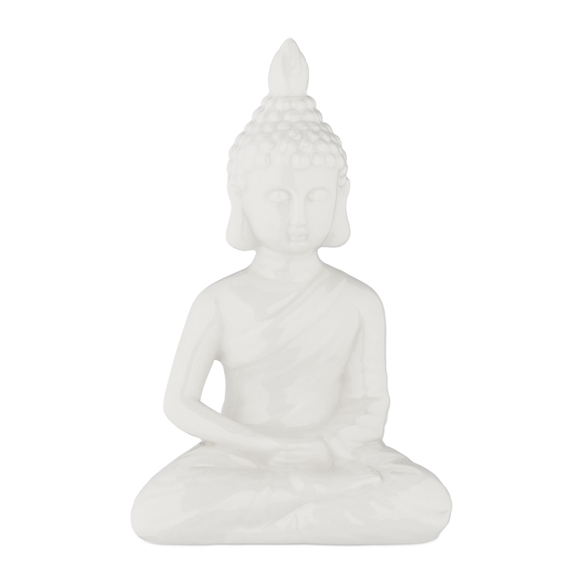 Buddha Figur 18cm Weiss