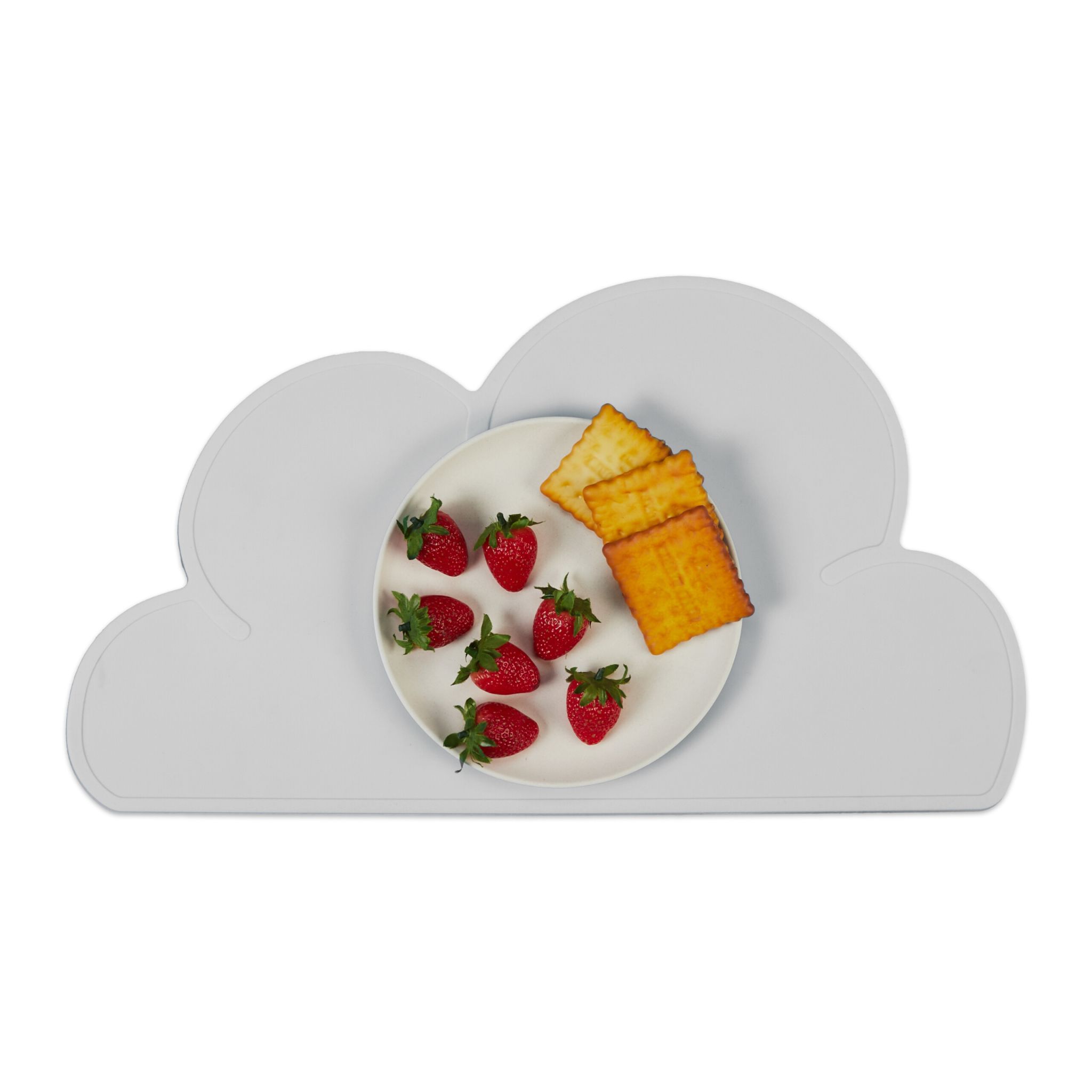 Platzdeckchen für Kinder in Wolkenform Grau