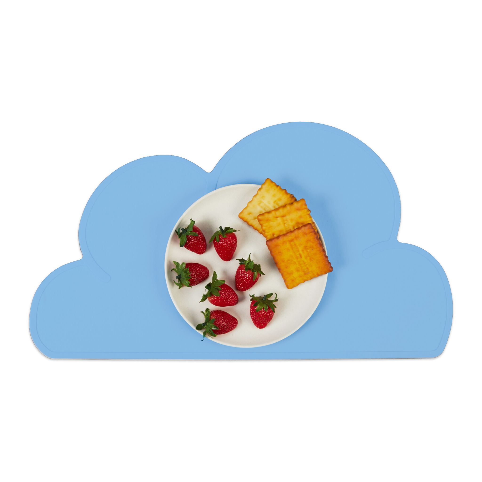 Platzdeckchen für Kinder in Wolkenform Hellblau