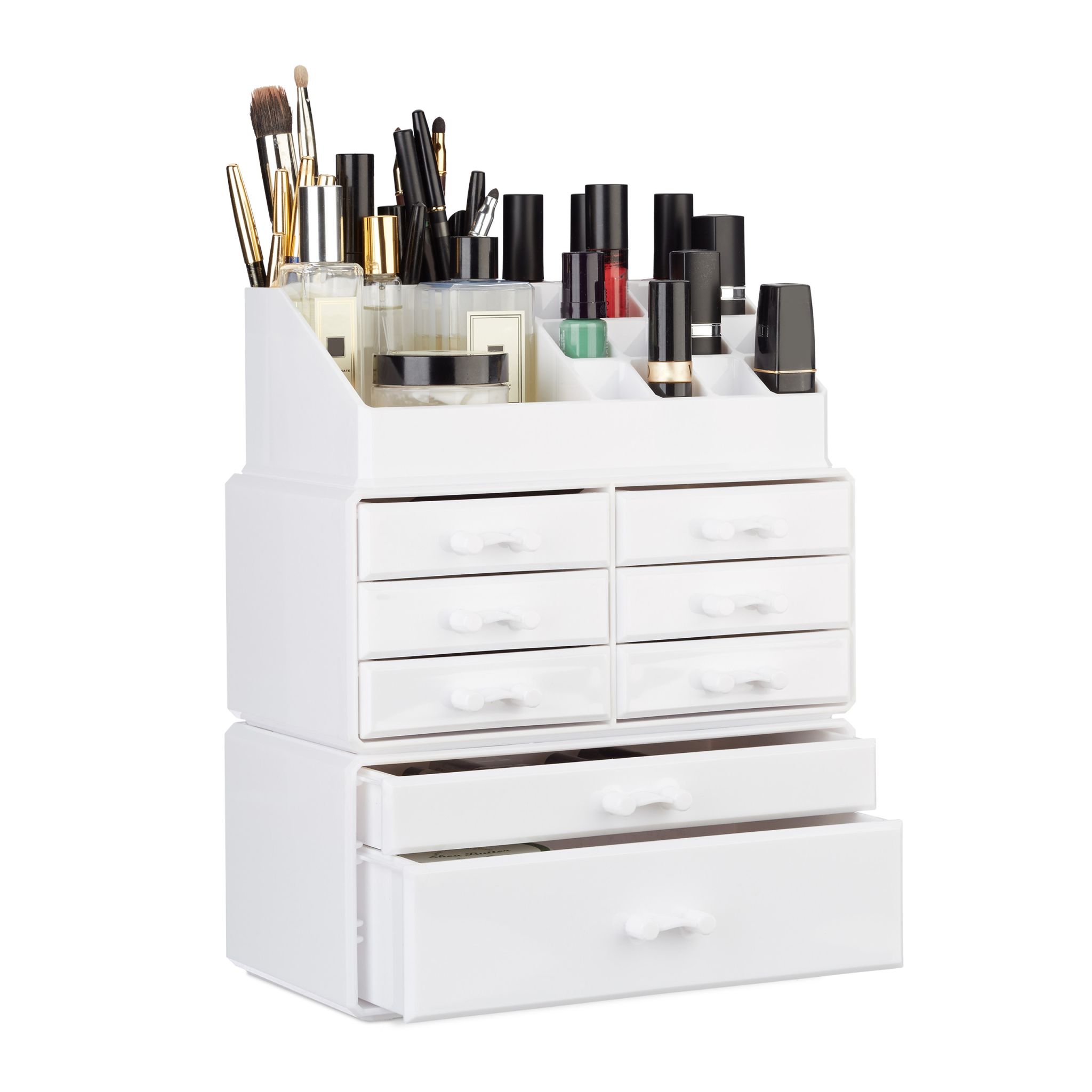 Make Up Organizer mit 8 Schubladen Weiss