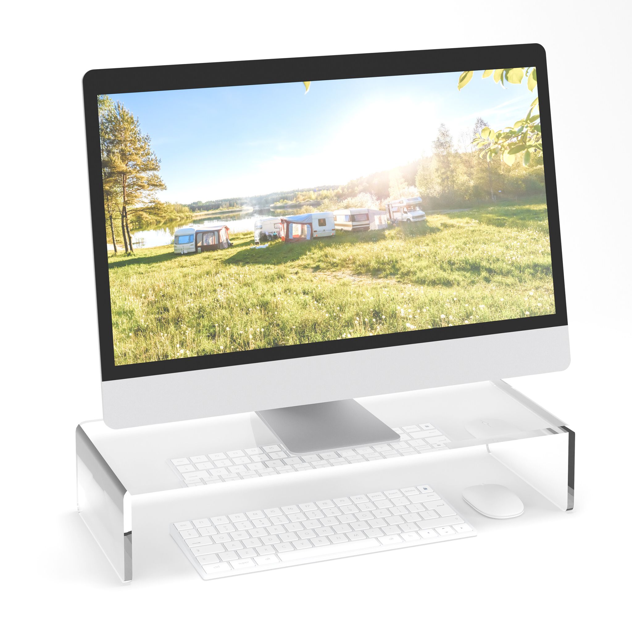Monitorständer Acryl Transparent
