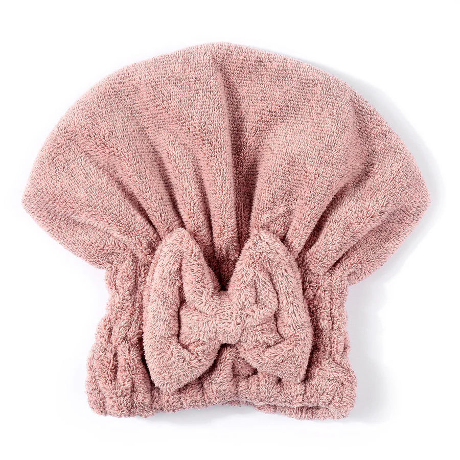 Haarturban mit Schleife schnelltrocknend Aus Mikrofaser Rosa