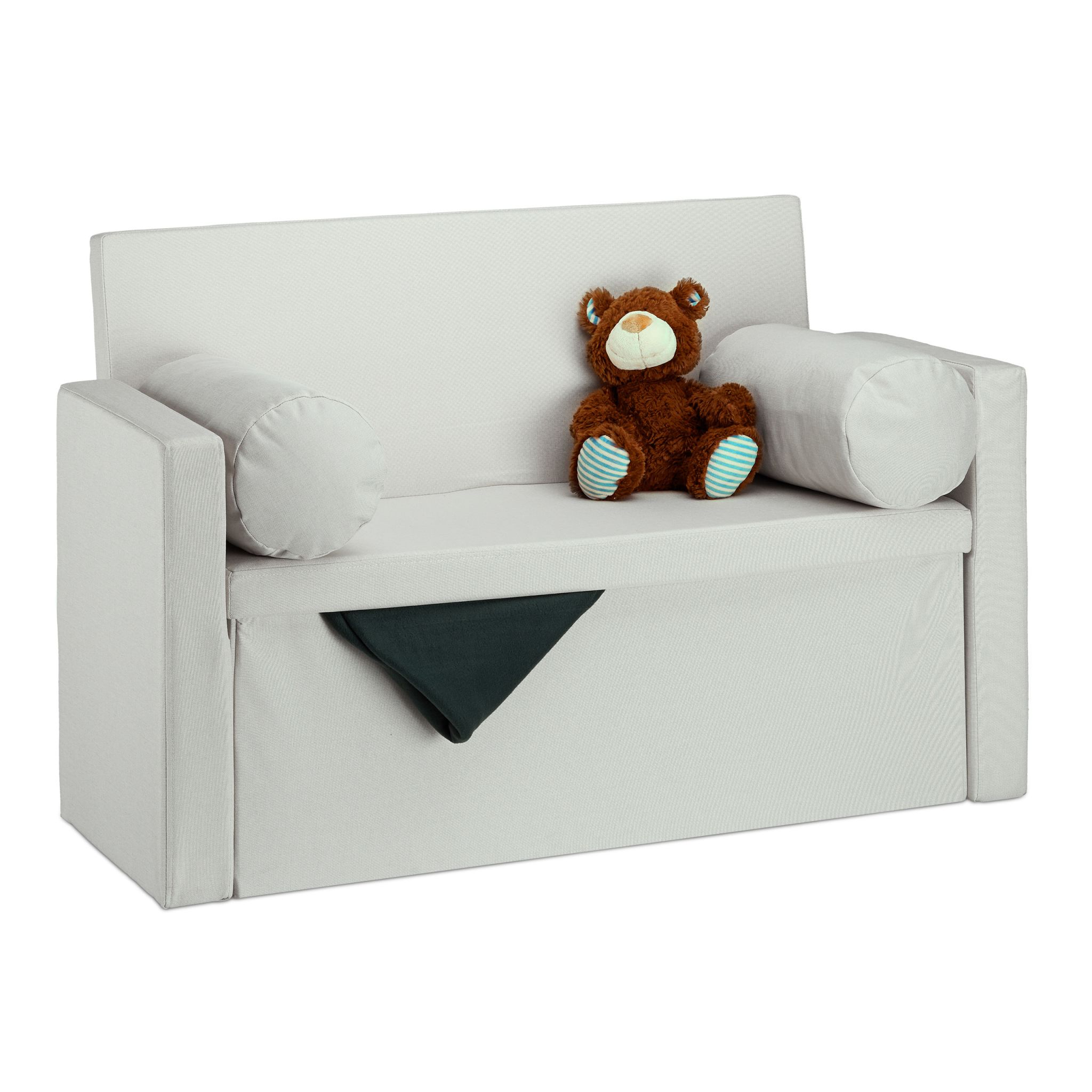 Sitzbank Lehne mit Kissen Creme
