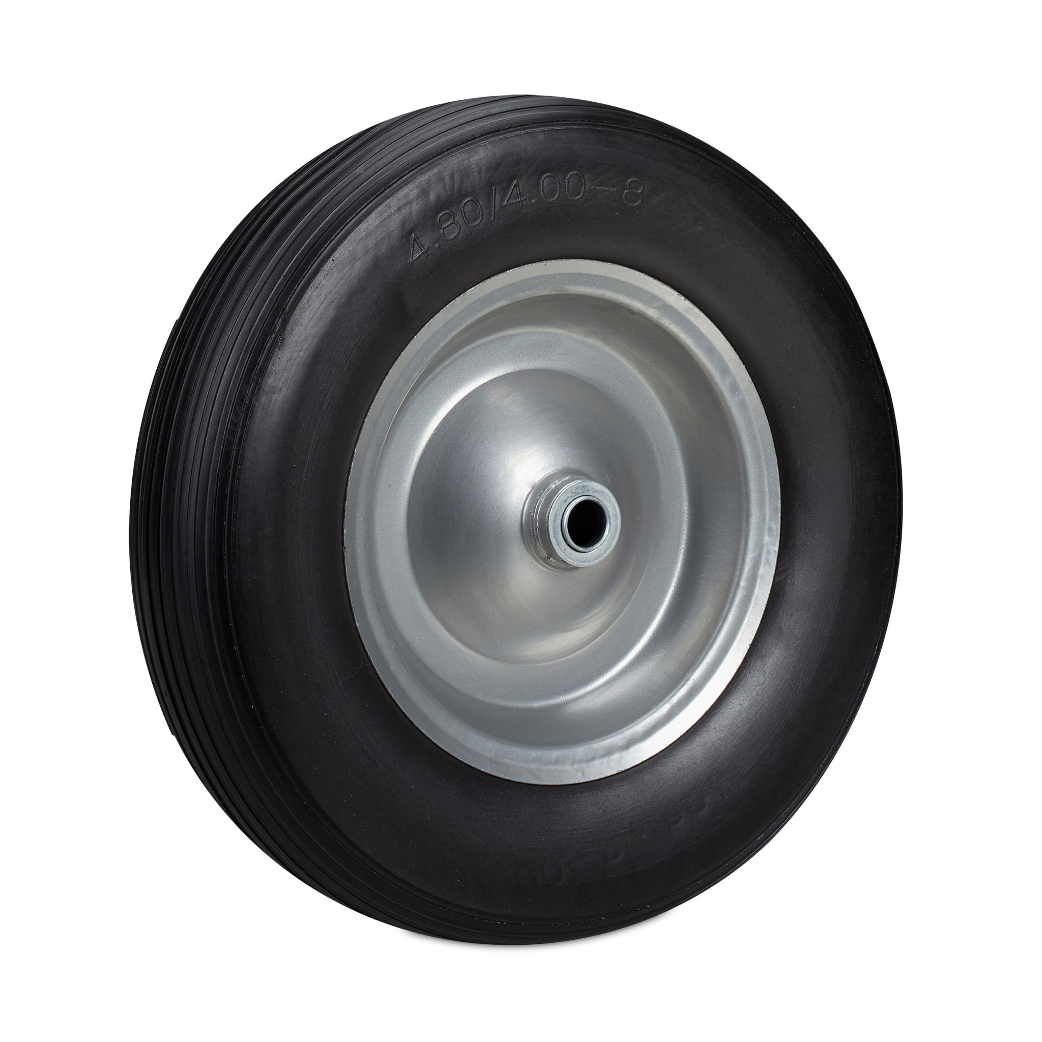 Schubkarrenrad 4.80 4.00-8 Vollgummi Schwarz-Grau
