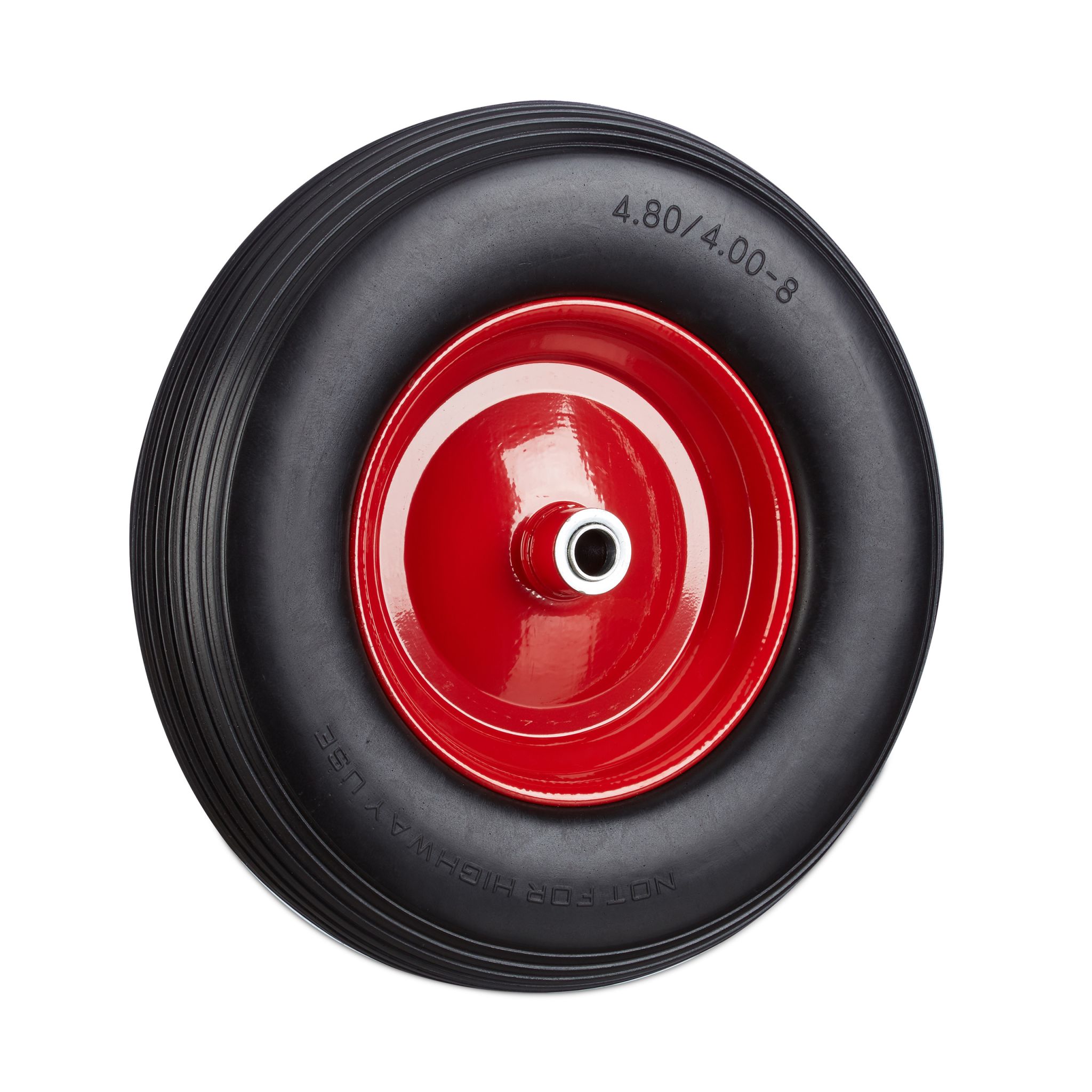Schubkarrenrad 4.80 4.00-8 Vollgummi Rot-Schwarz