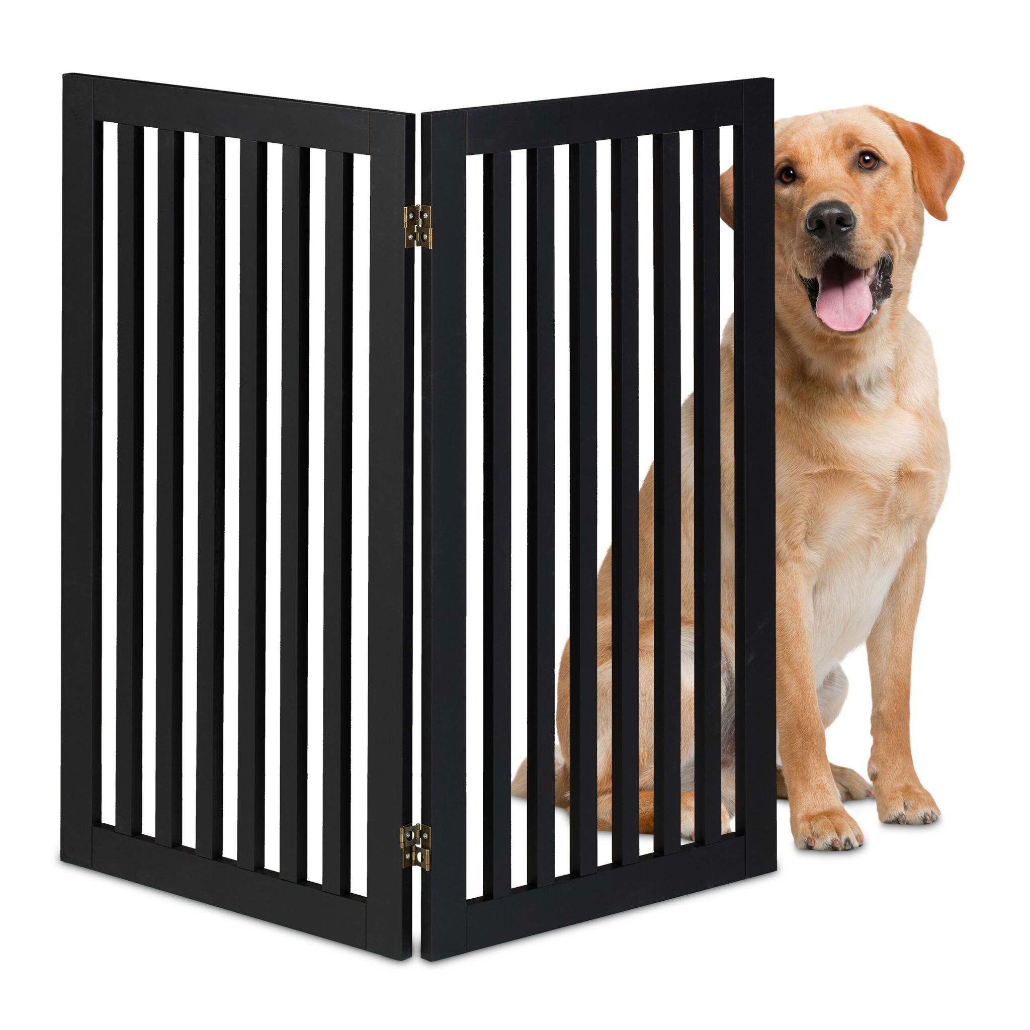 Freistehendes Hundeabsperrgitter Schwarz