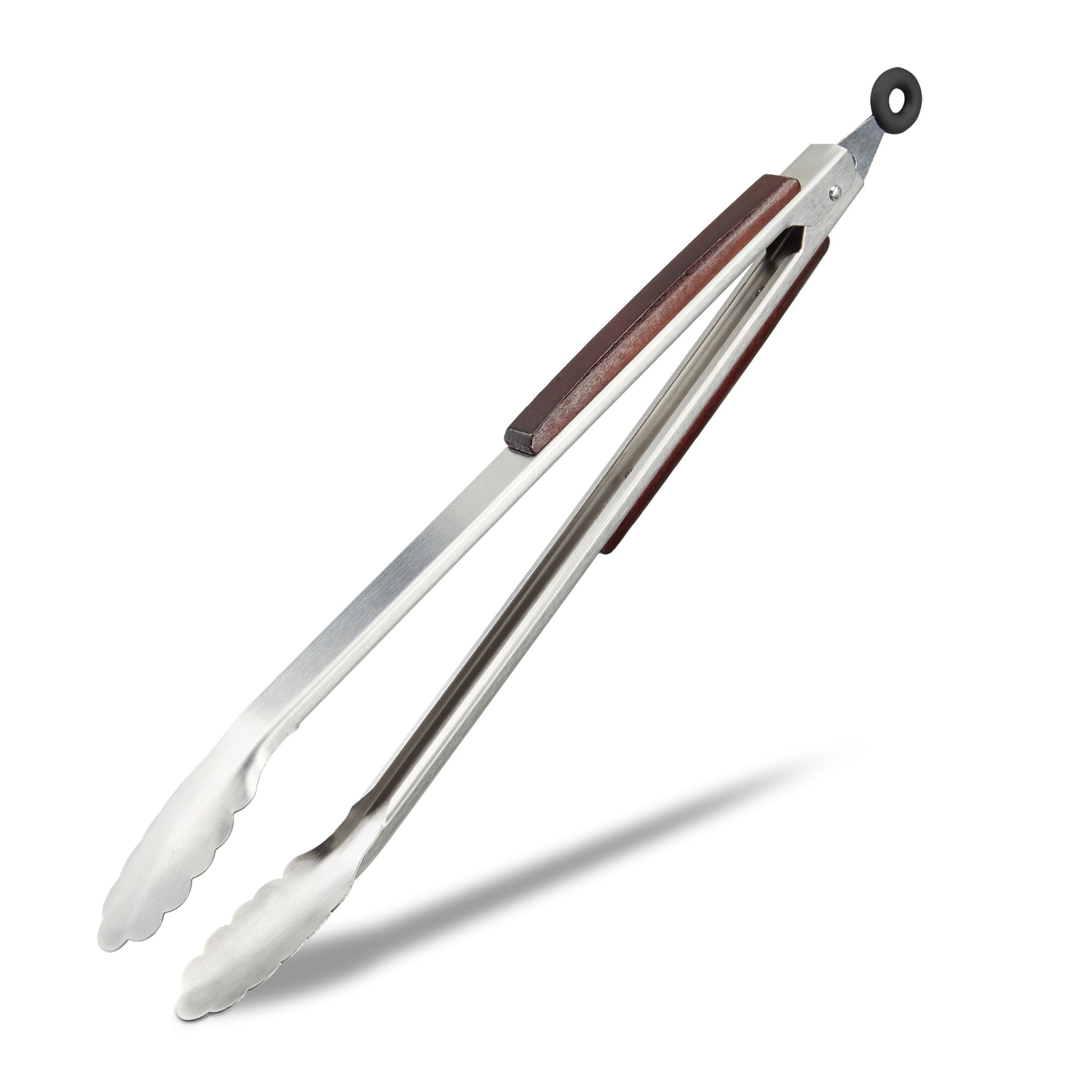 Küchenzange Edelstahl 38cm Braun-Silber