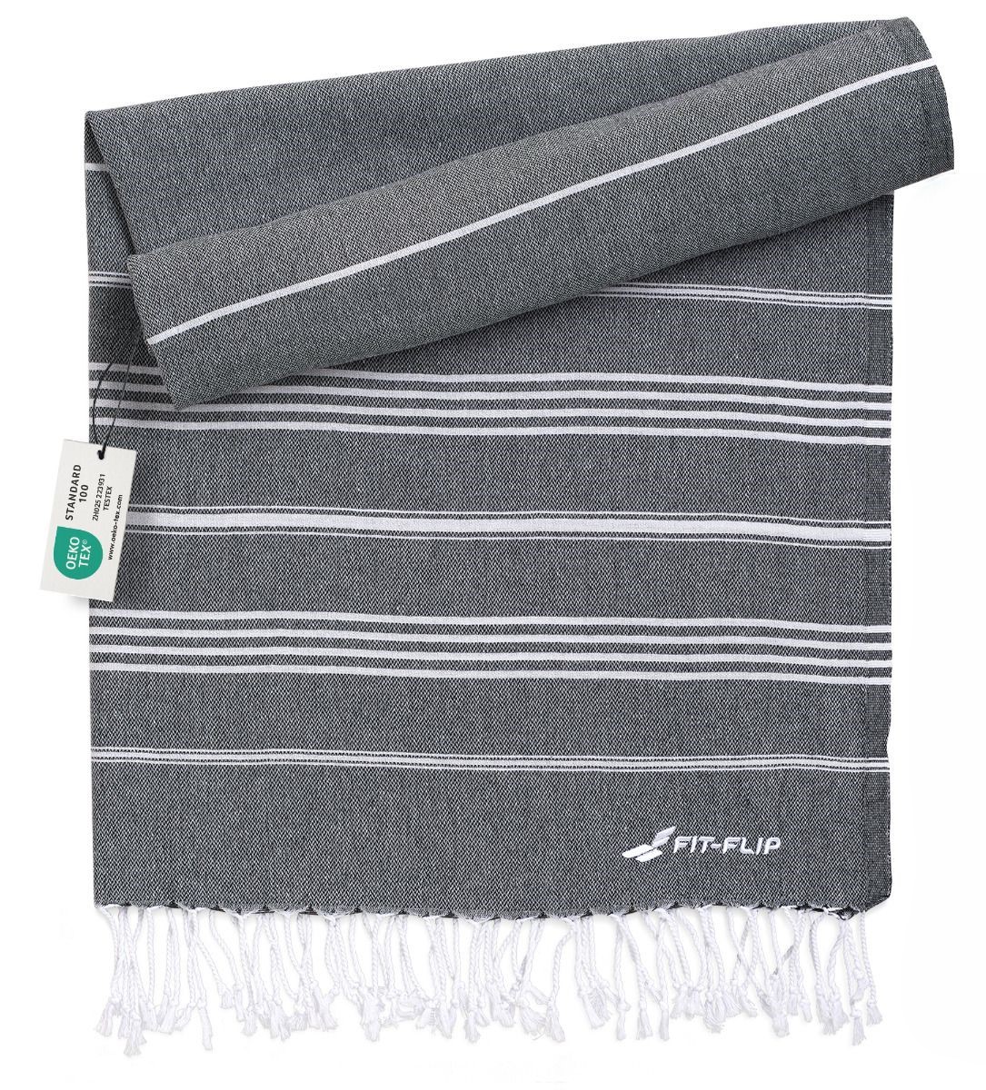 Hamamtuch Baumwolle Recycelt 100x200cm Anthracite - Sultan