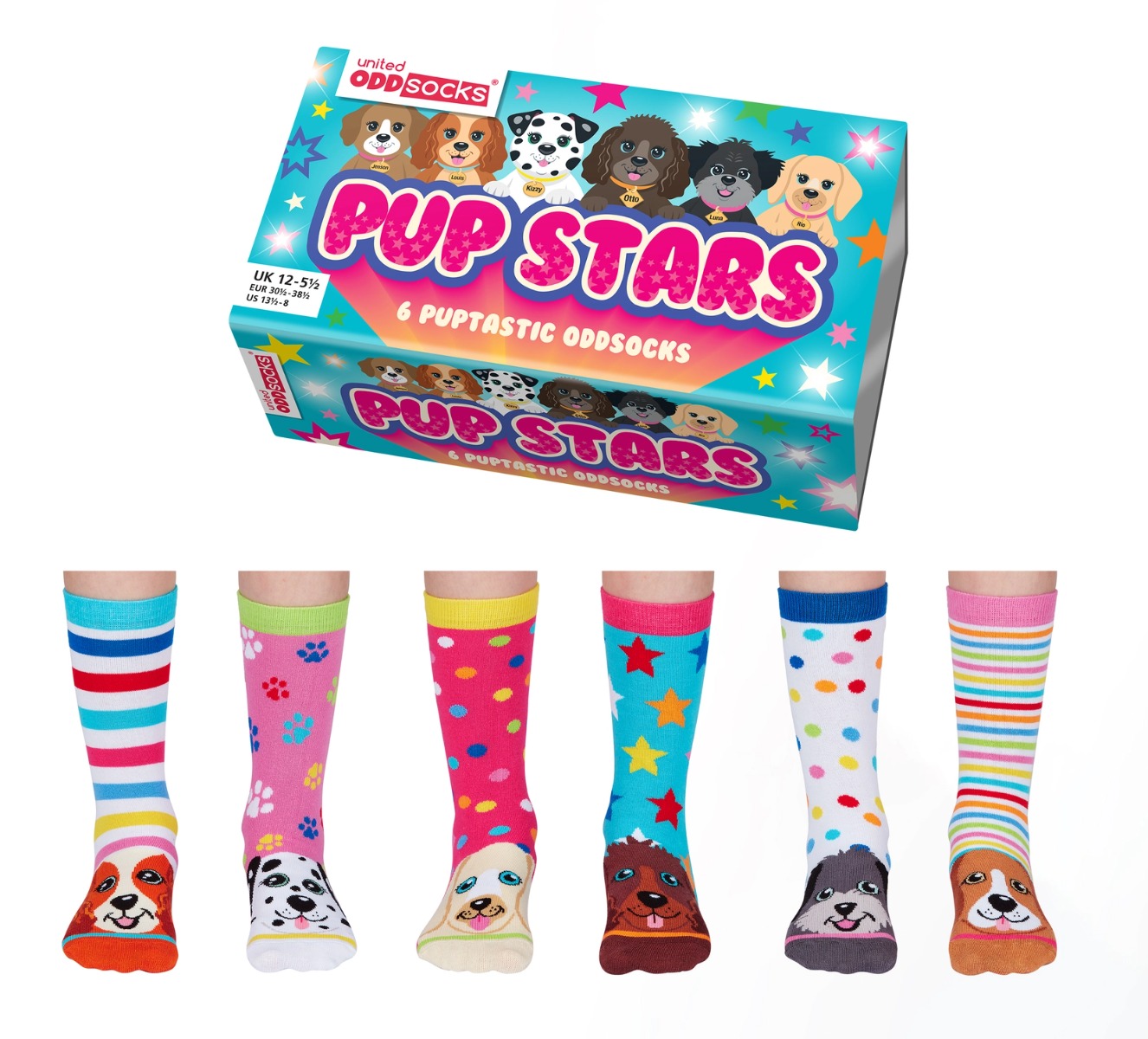 Einzelne Socken im 6er Pack PUPSTARS Gr. 30,5-38,5