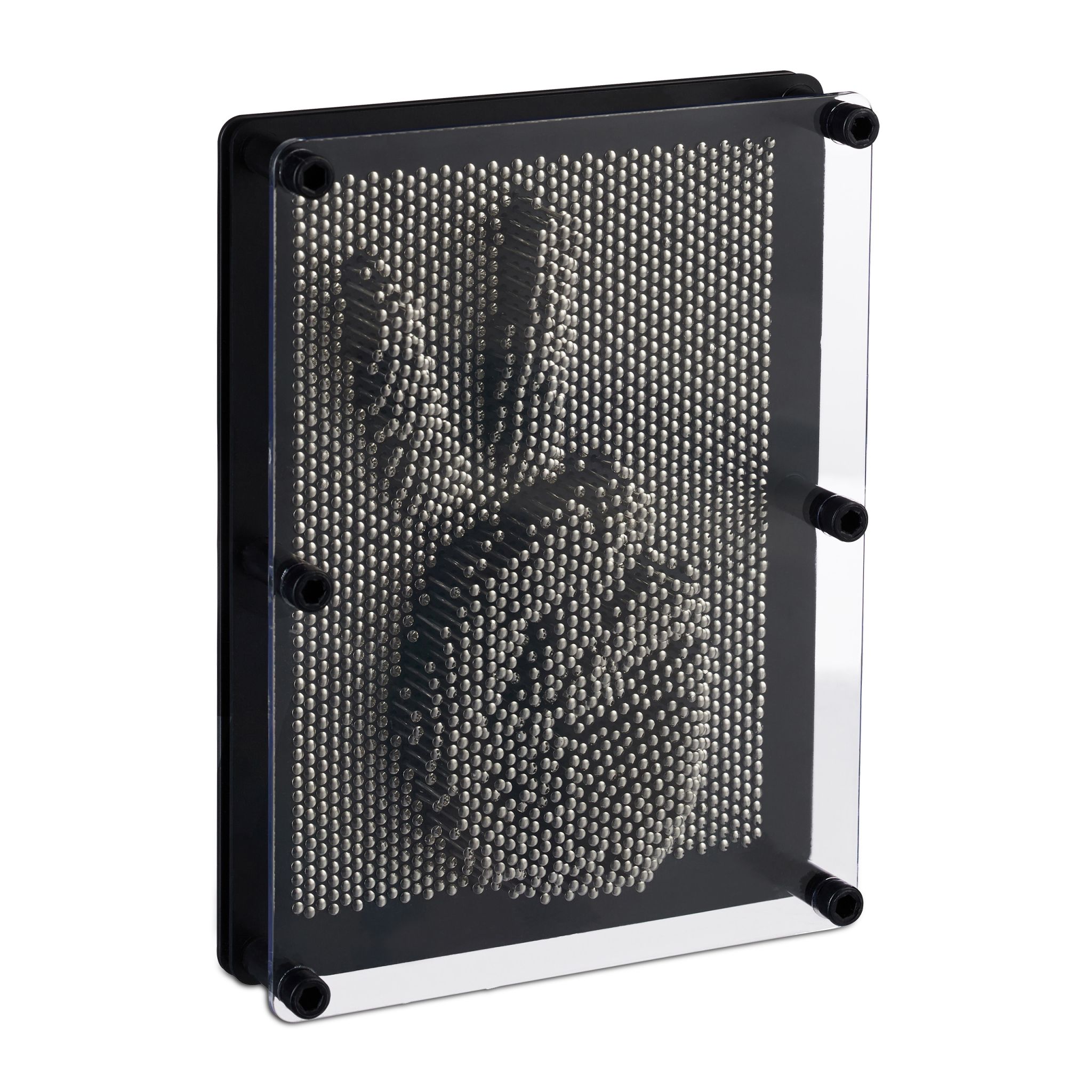 Pinart 3D Nagelbild Schwarz-Silber-Transparent