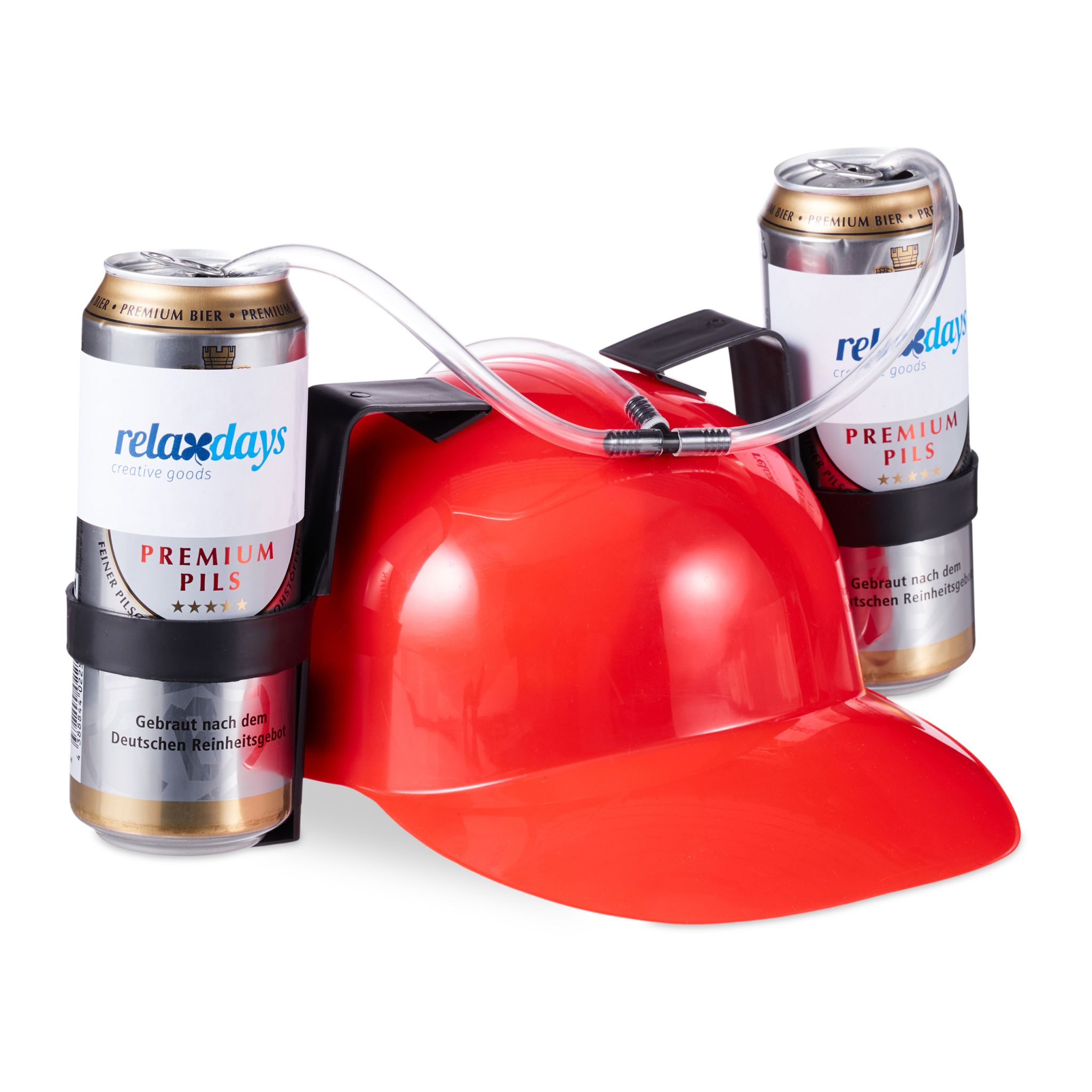 Party Trinkhelm Rot-Schwarz-Transparent