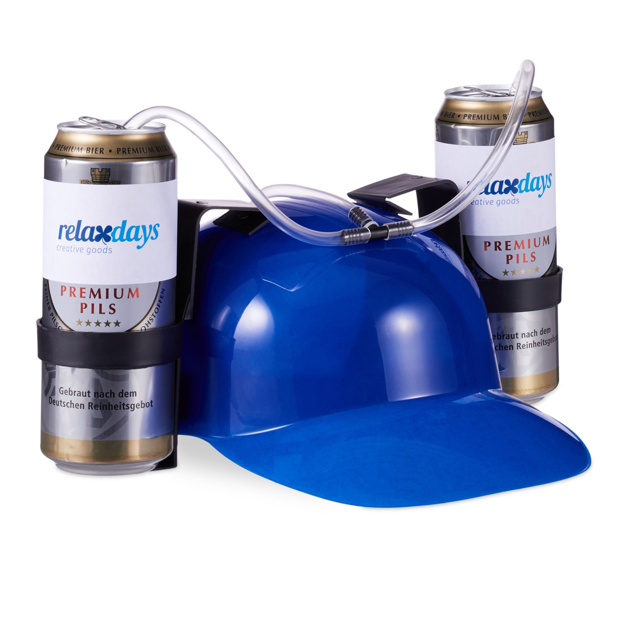 Party Trinkhelm Blau-Schwarz-Transparent