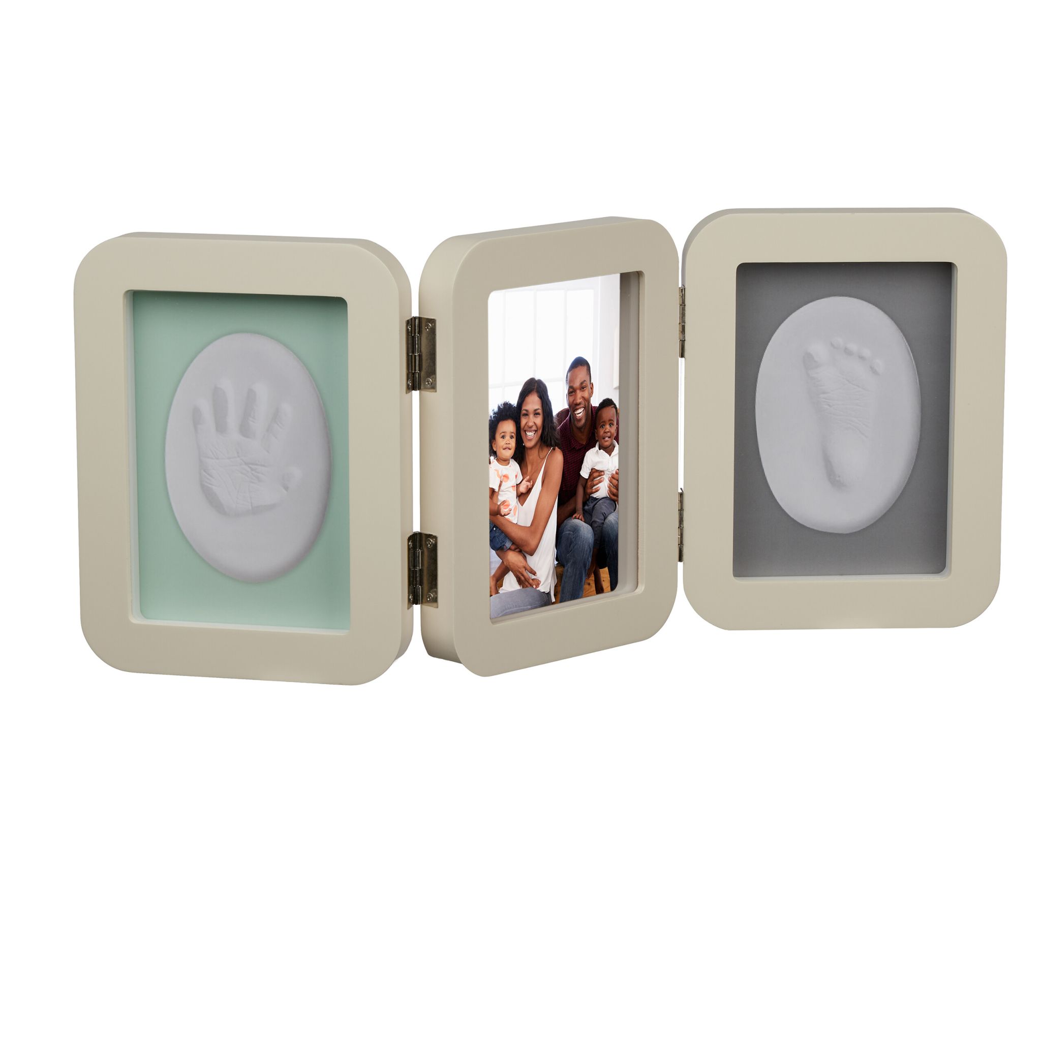 Baby Gipsabdruck Set mit Bilderrahmen Creme