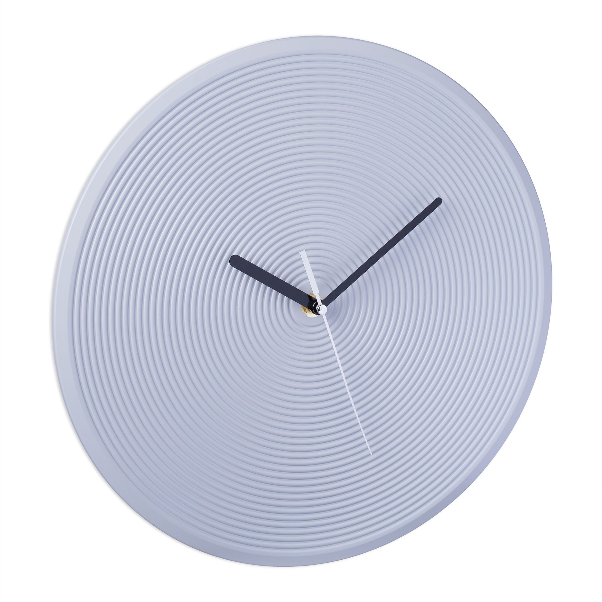 Wanduhr ohne Zahlen Schwarz-Silber-Grau