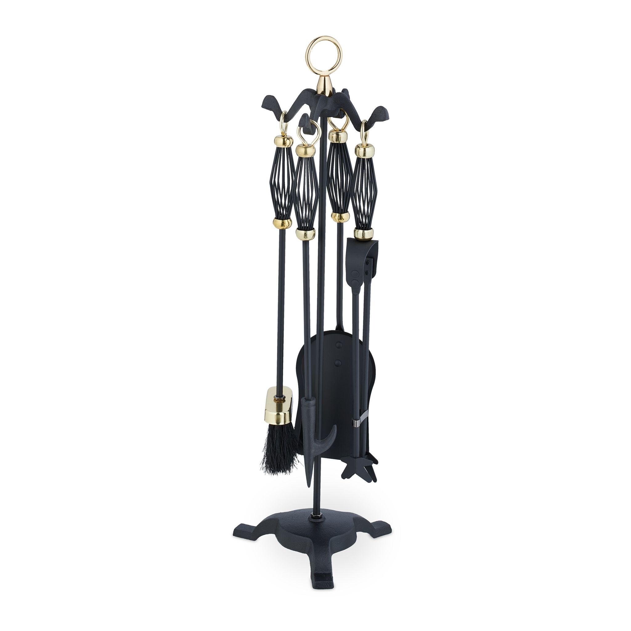 Kaminbesteck 5tlg. Gold-Schwarz