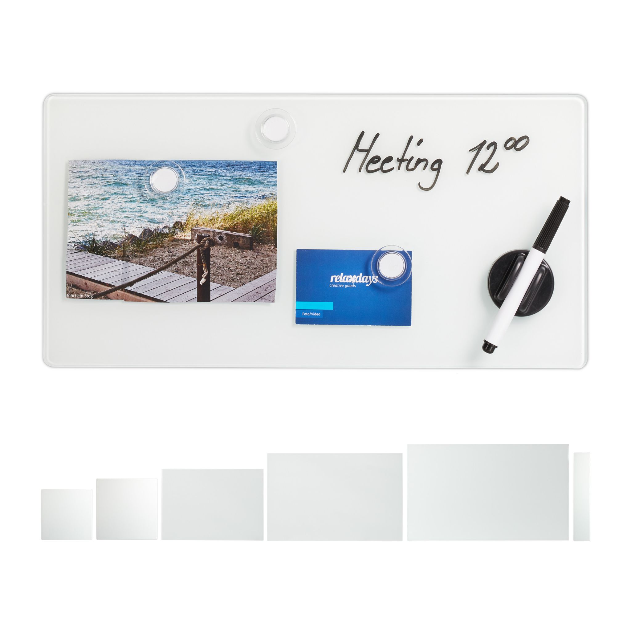 Glas-Magnetboard Weiss