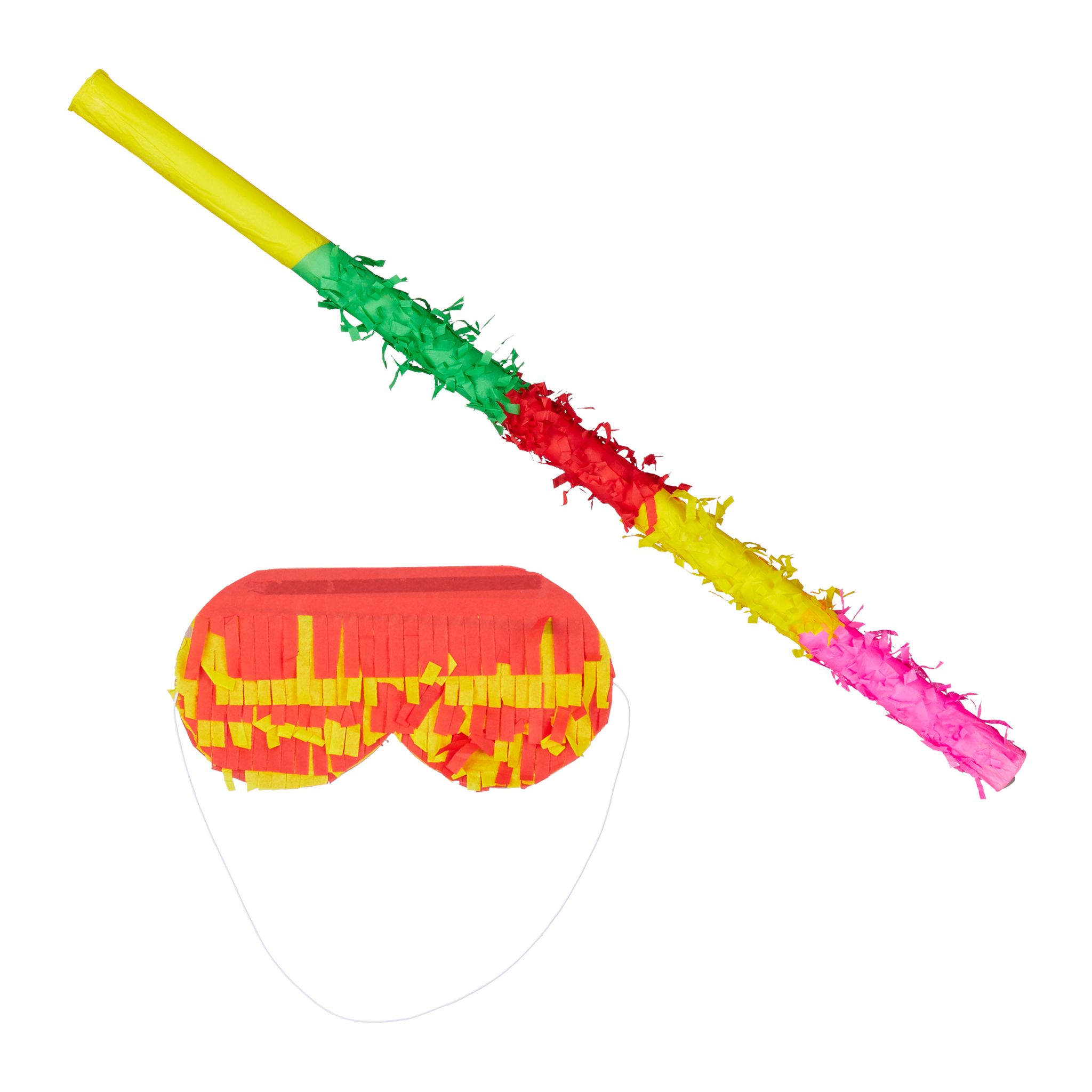 Pinata Zubehör Set Gelb-Grün-Rot