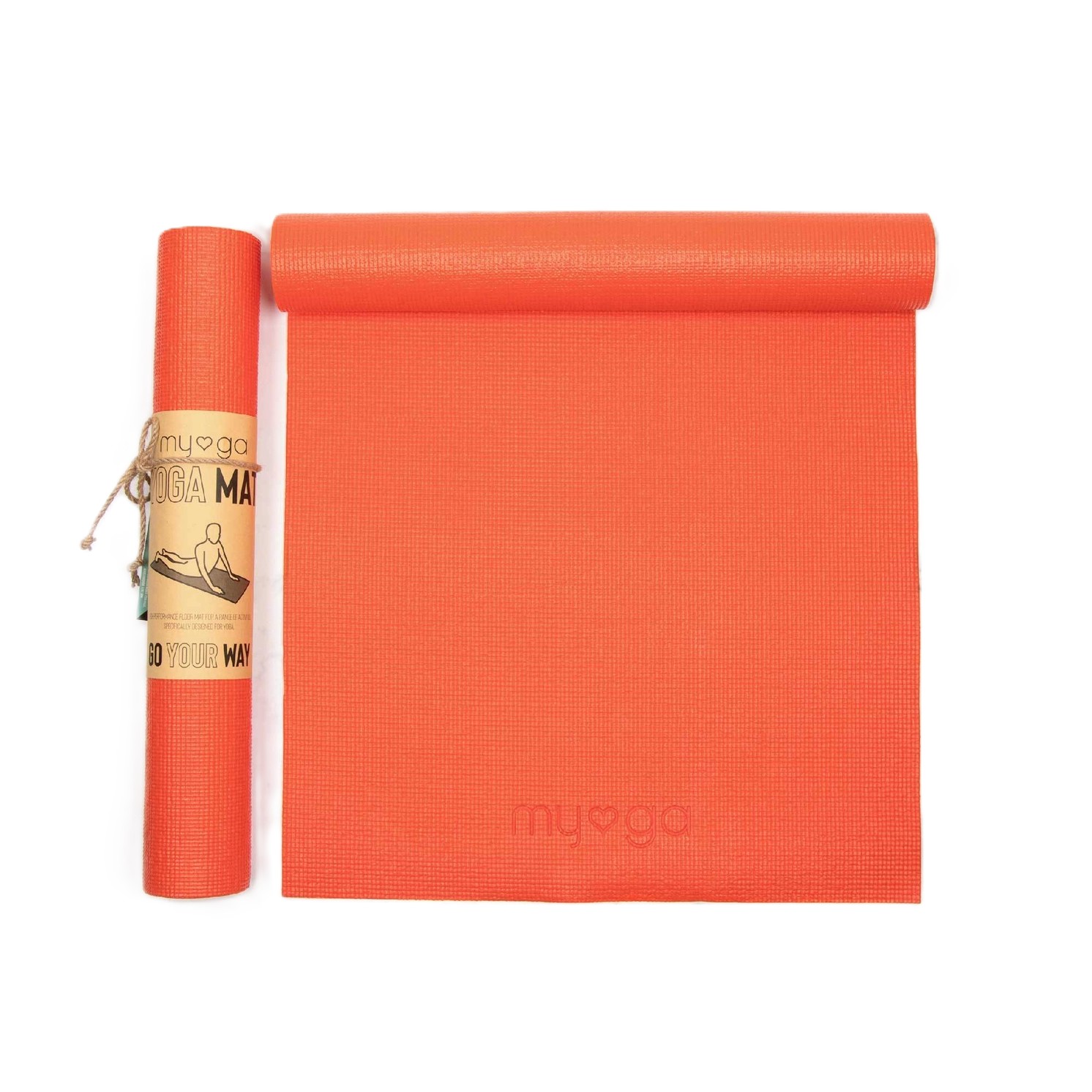 Einsteiger Yogamatte PVC Rot