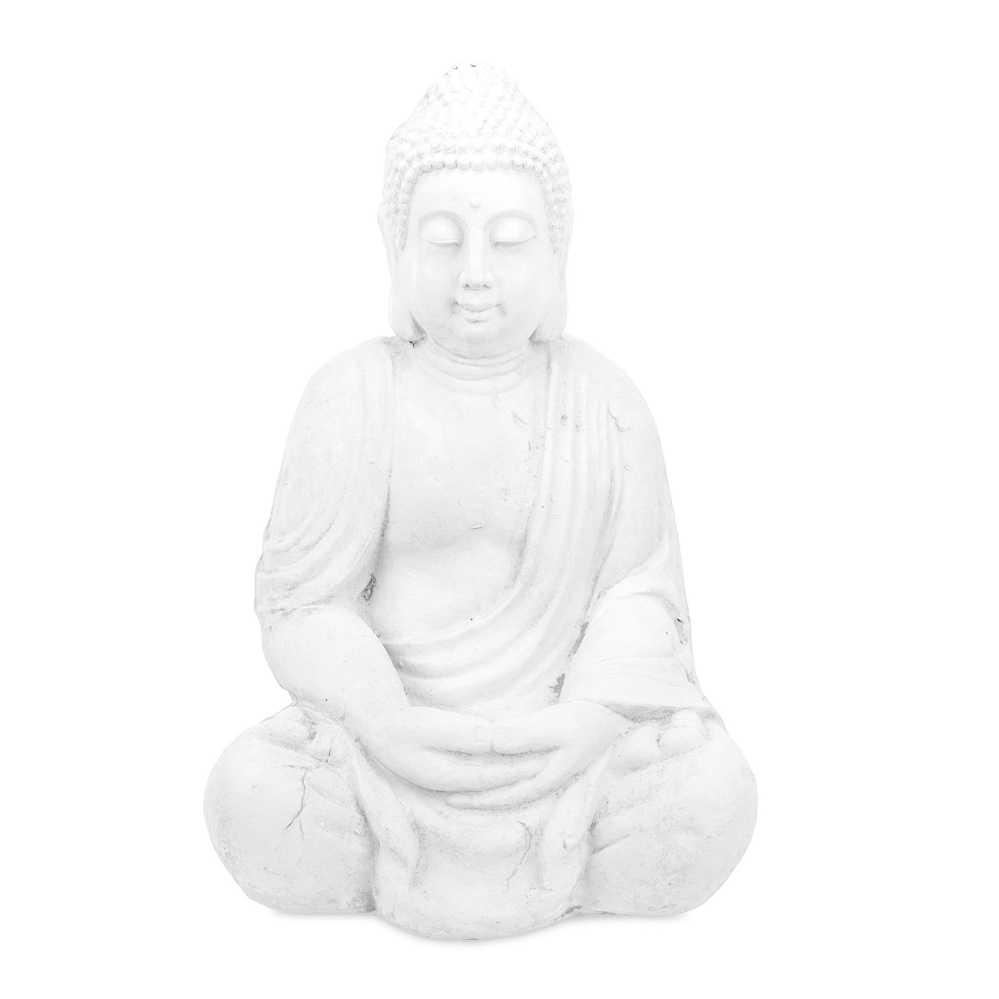 Buddha Figur 70cm Weiss