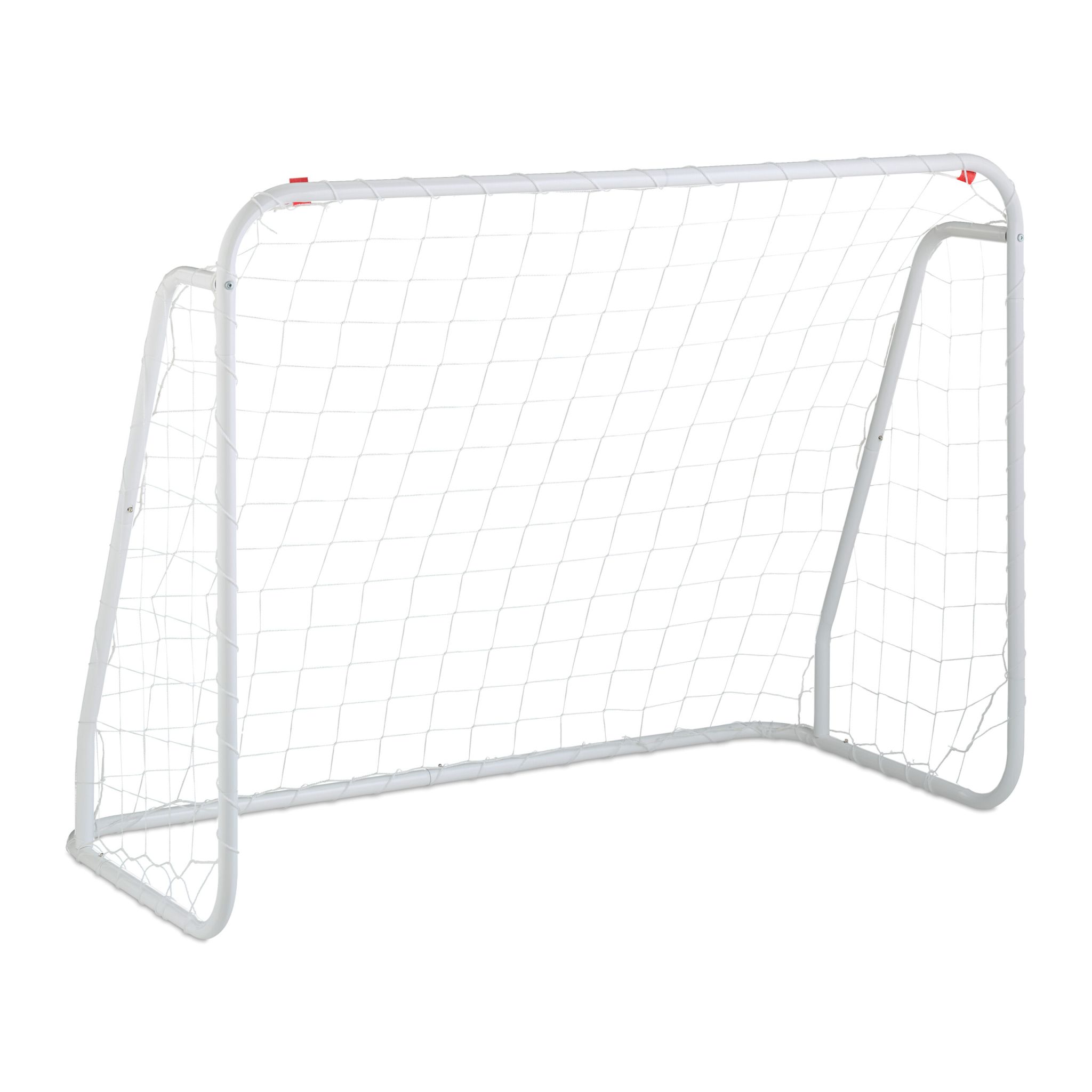 Fussballtor mit Stahlrahmen Weiss