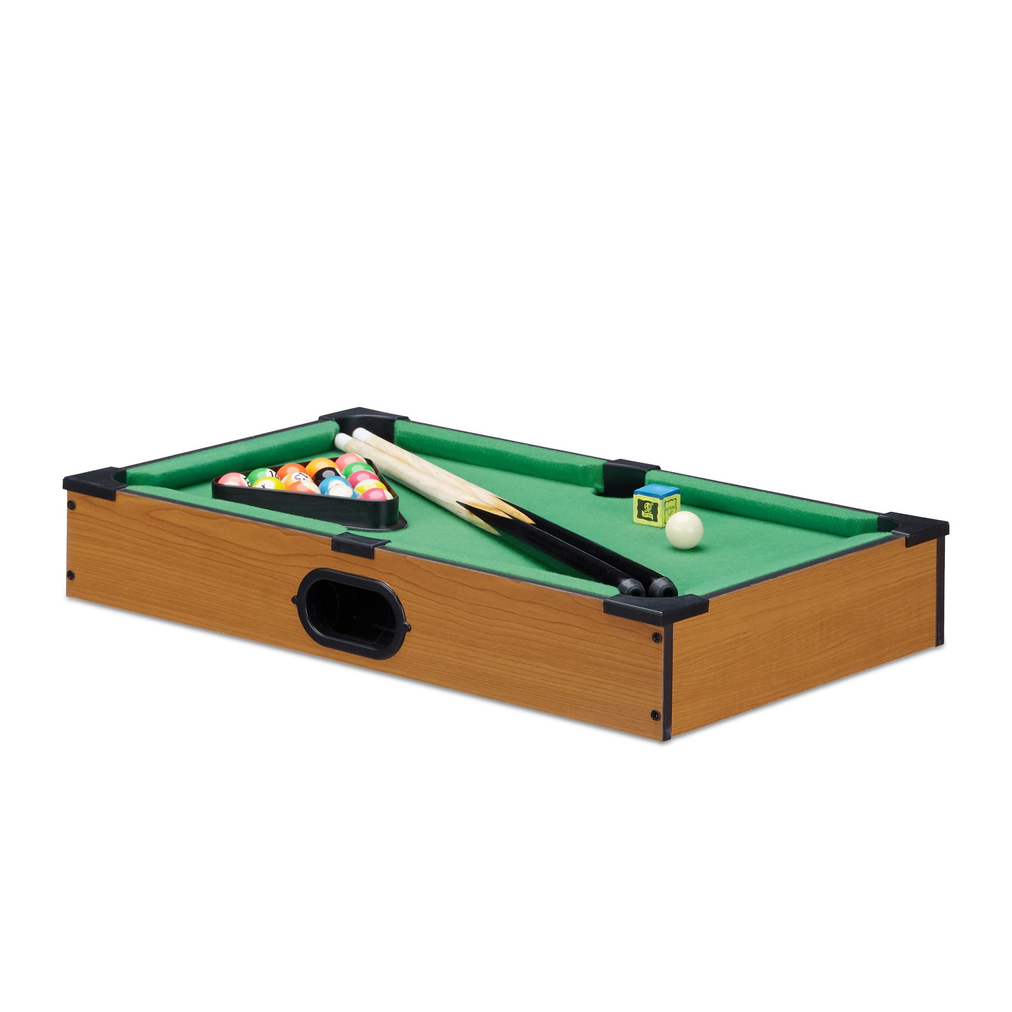 Tischbillard Dunkelgrün-Hellbraun-Schwarz