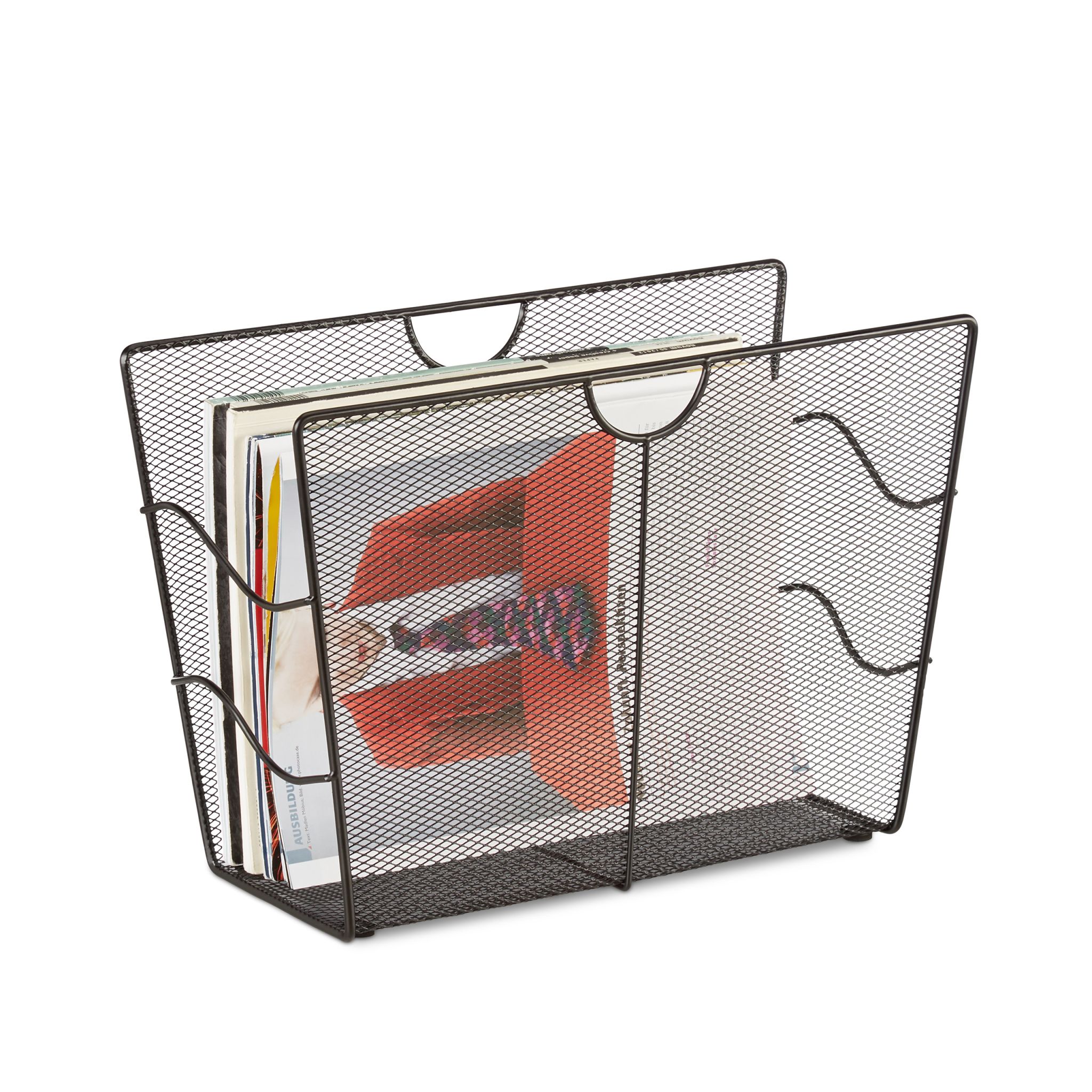 Zeitungsständer Mesh Schwarz