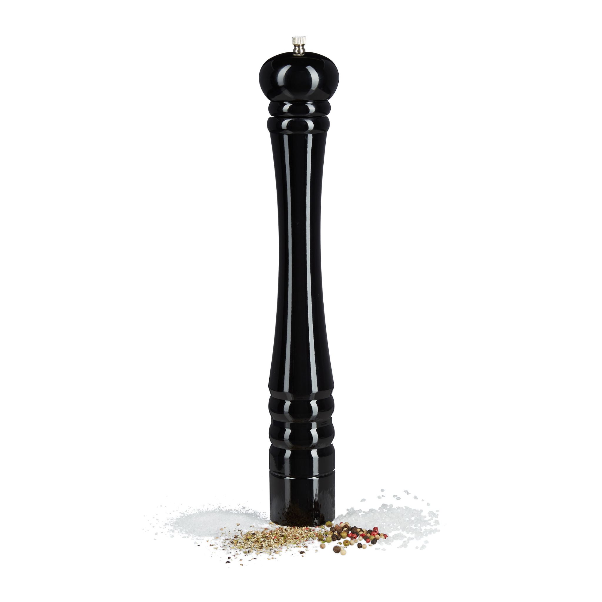Pfeffermühle Holz Schwarz-Silber