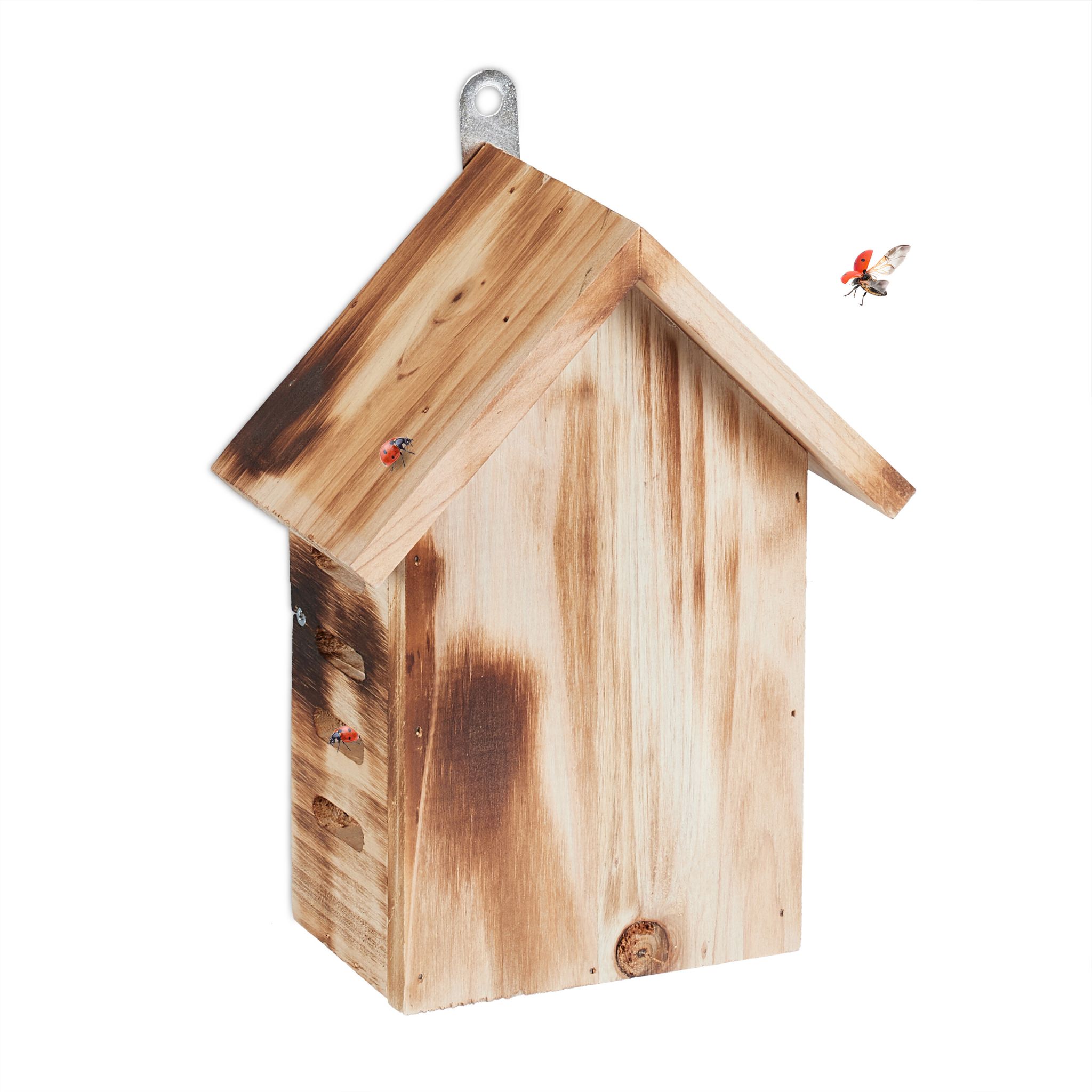 Marienkäferhaus Holz Braun