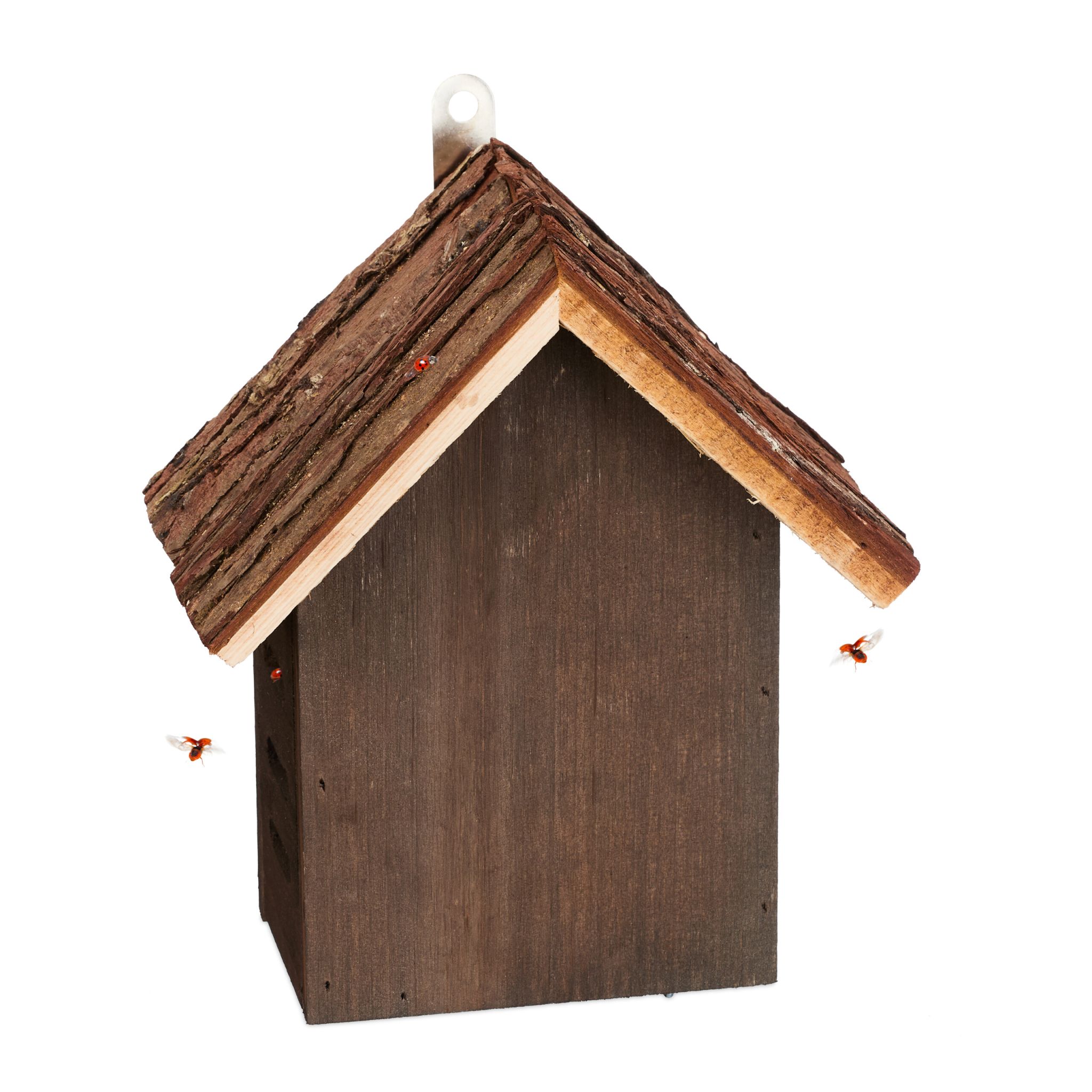 Marienkäferhaus Holz Braun