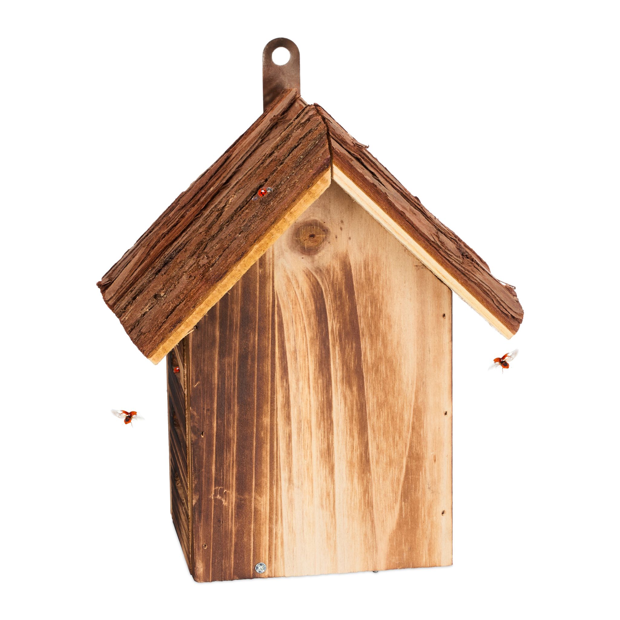Marienkäferhaus Holz Braun