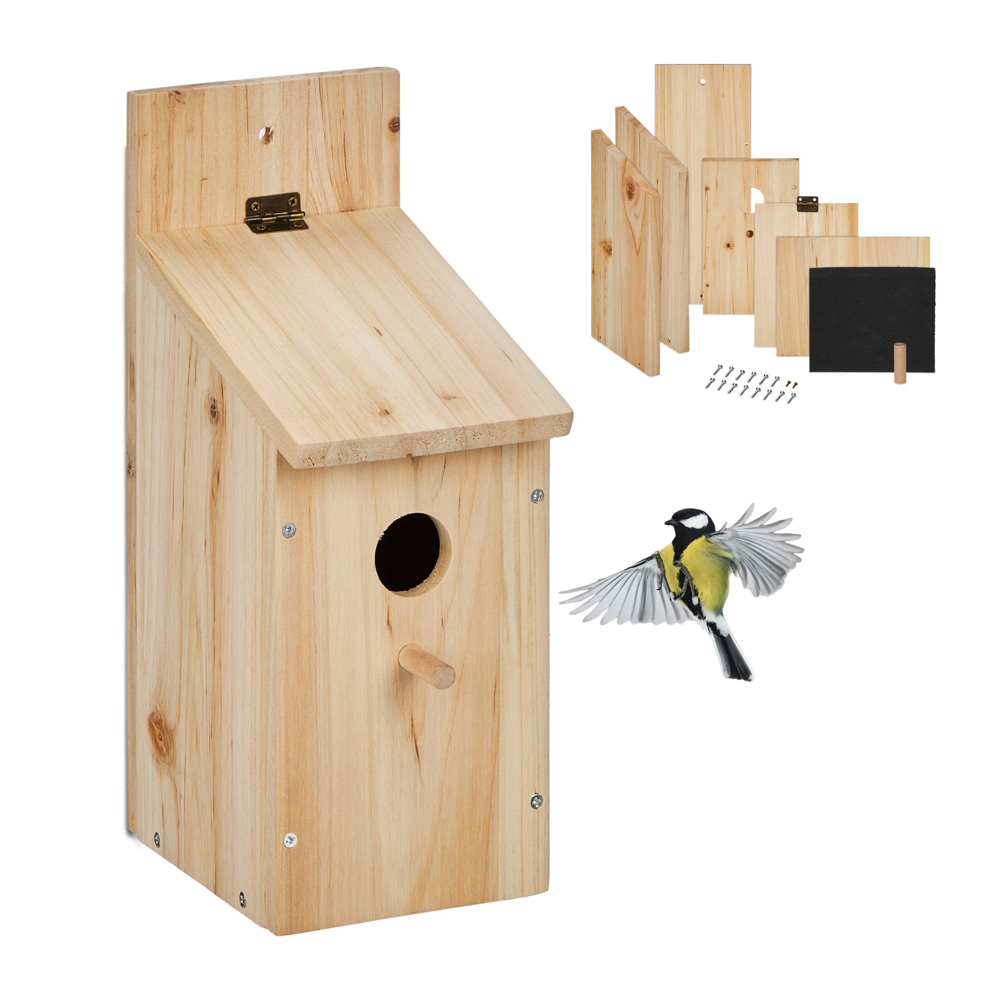Nistkasten Bausatz für Vögel Hellbraun