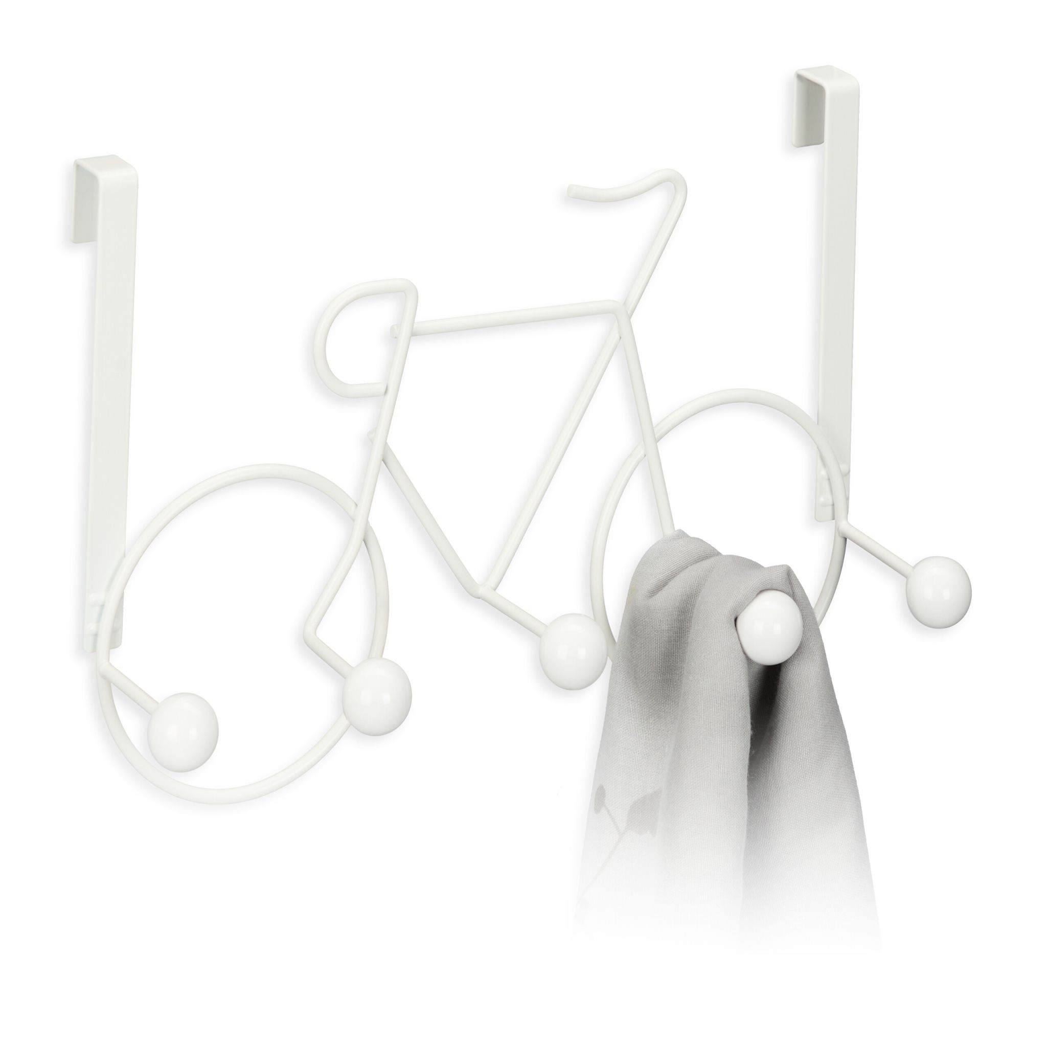 Kleiderhaken Fahrrad Weiss