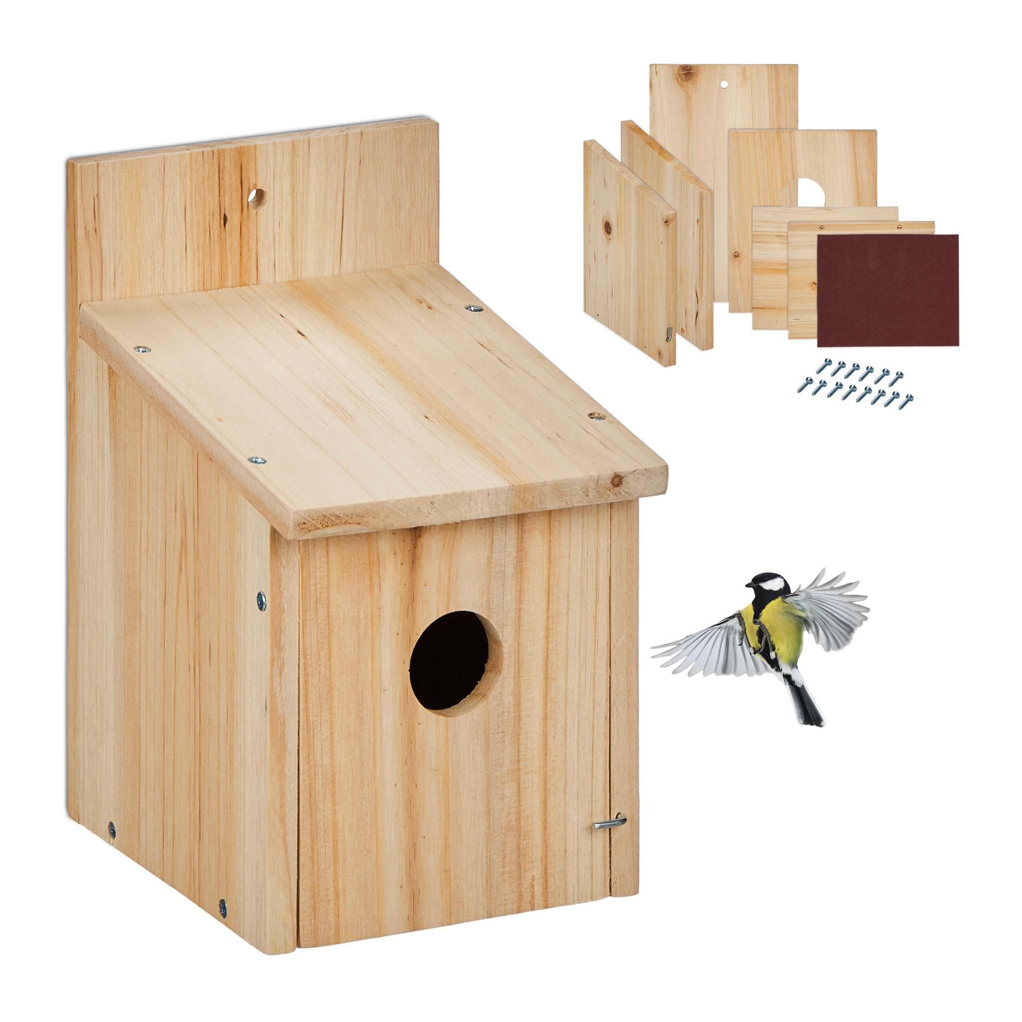Nistkasten Bausatz für Vögel Hellbraun