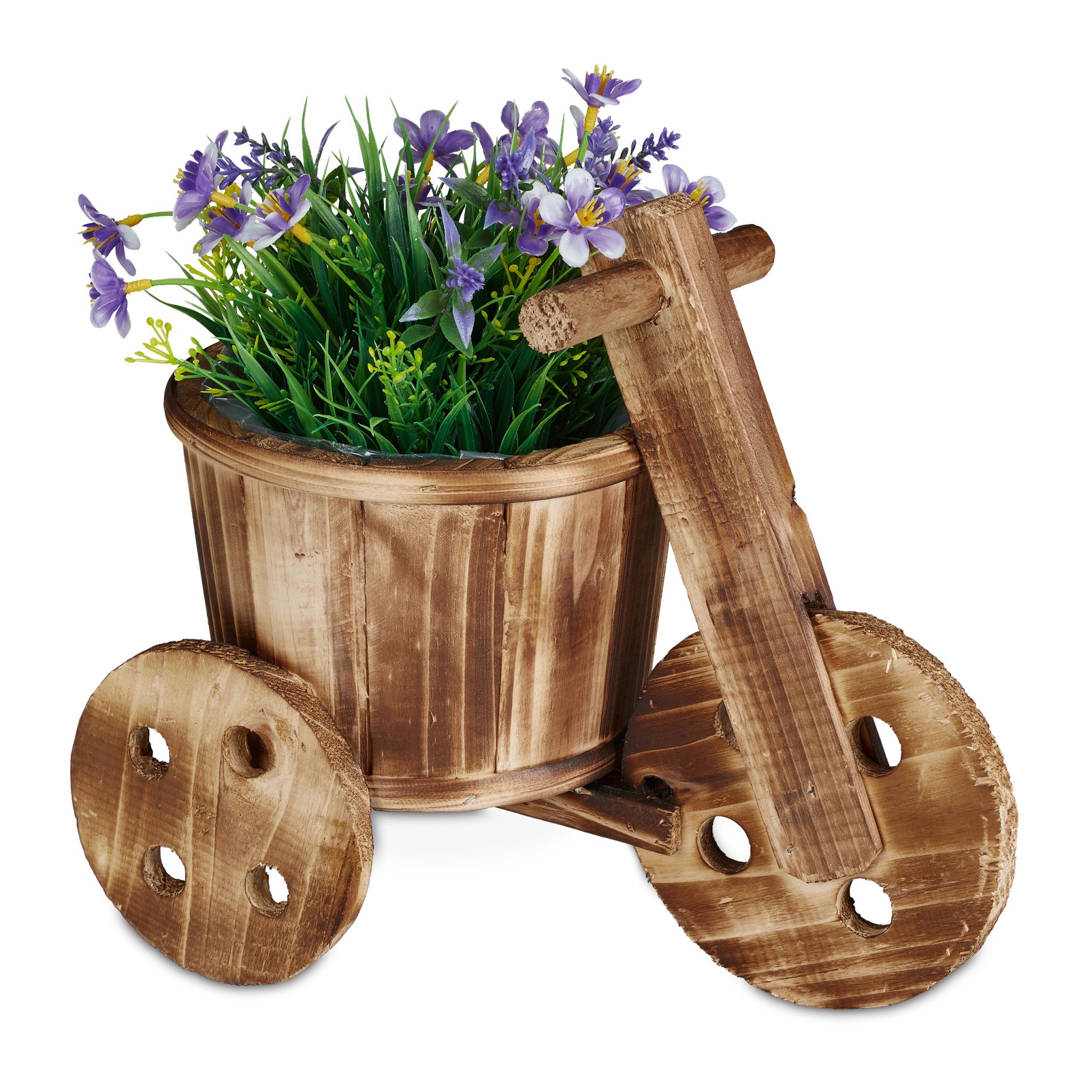 Blumenfahrrad Holz Hellbraun