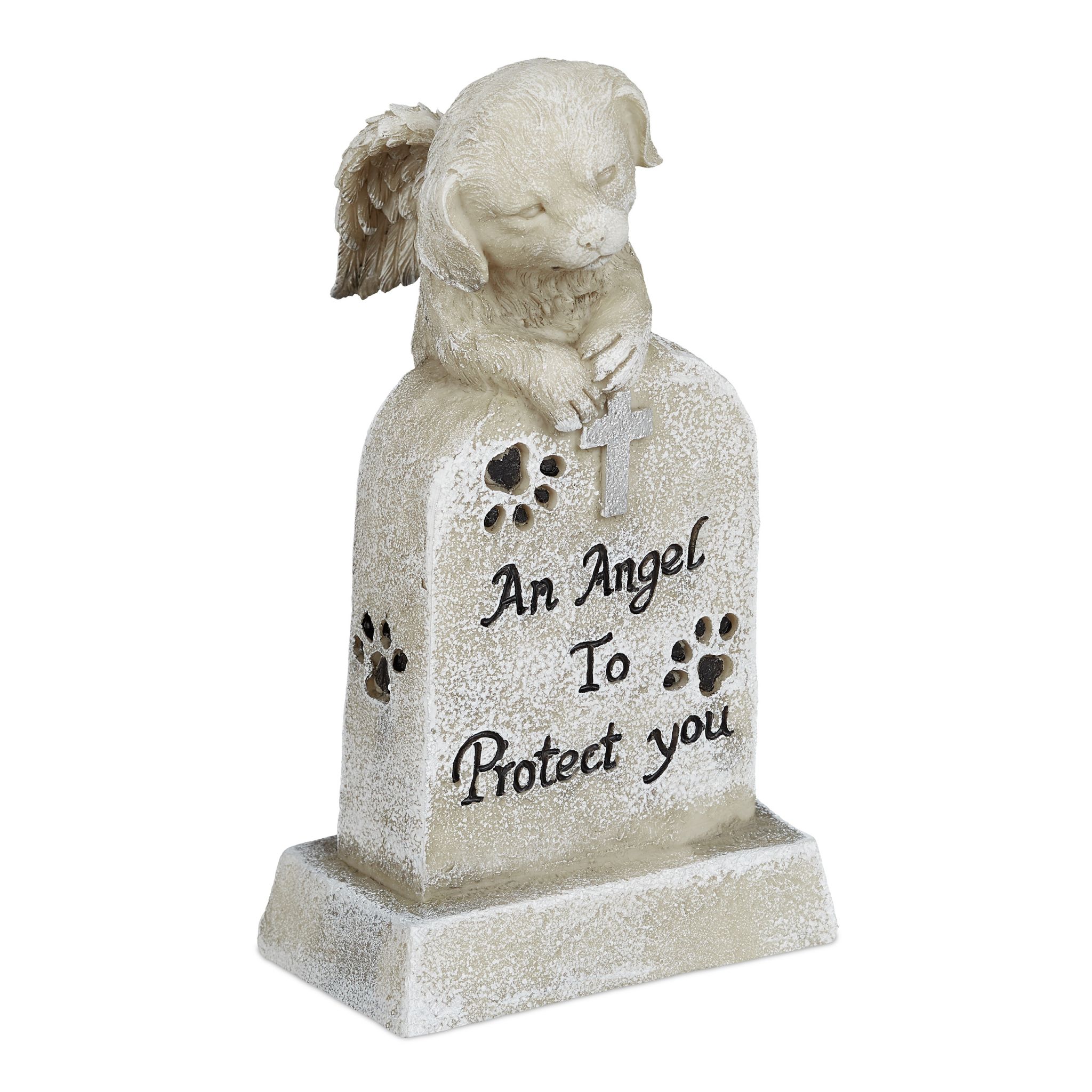 Grabschmuck für Hunde Creme-Schwarz