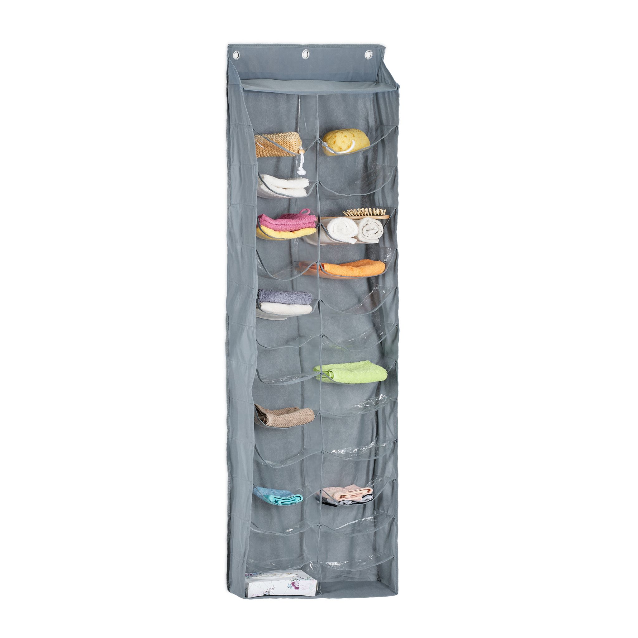 Türorganizer mit 26 Fächern Transparent-Grau