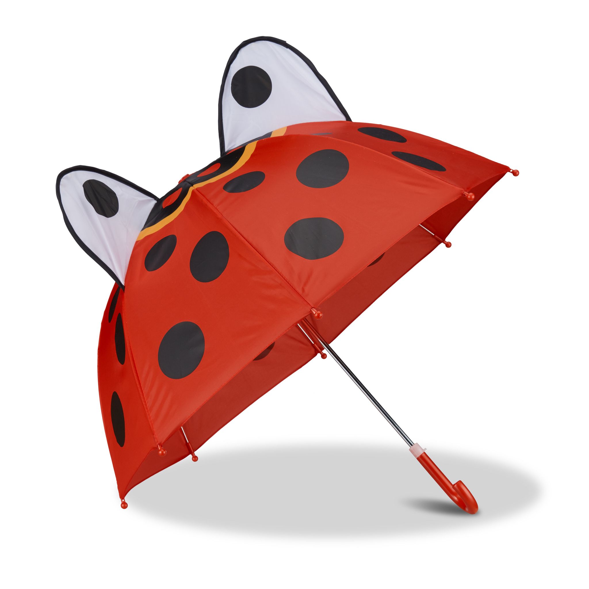 Kinderregenschirm mit 3D Motiv Weiss-Rot-Schwarz