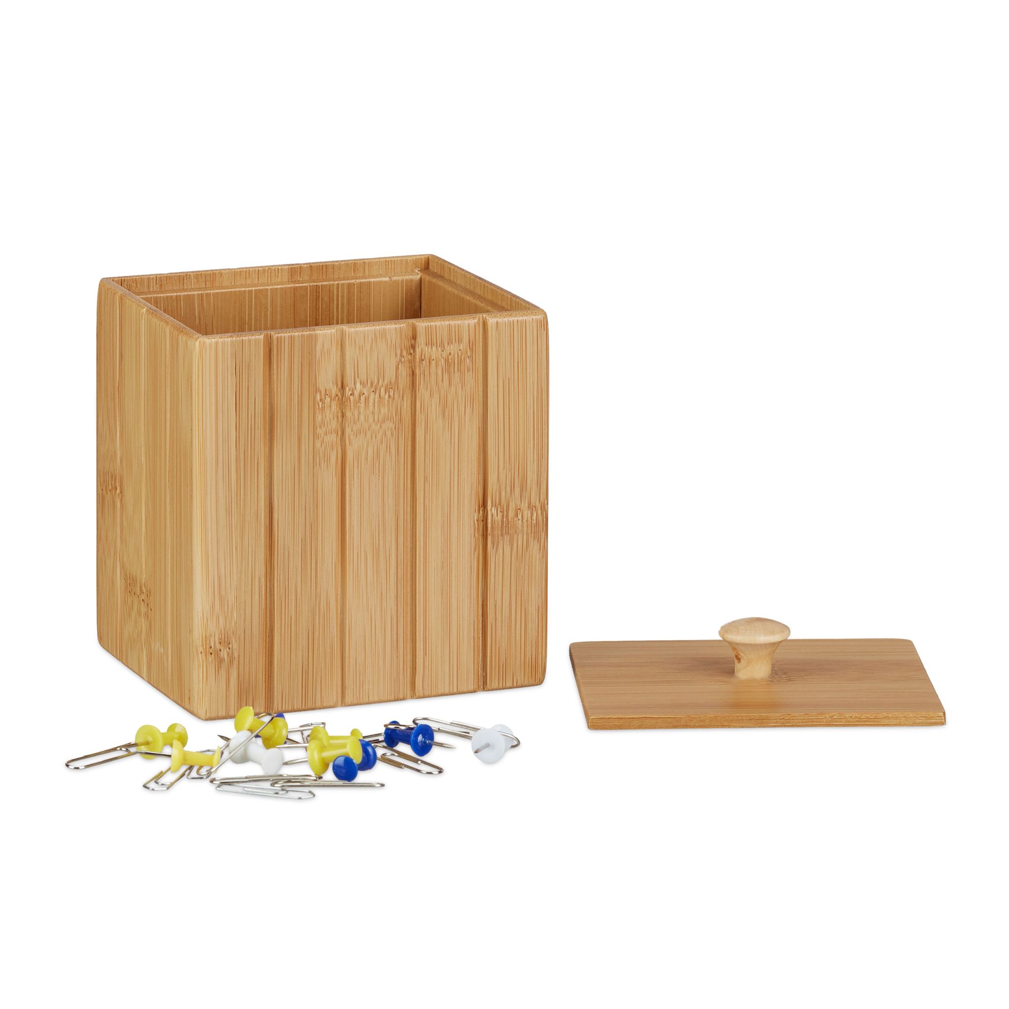 Aufbewahrungsbox mit Deckel Hellbraun