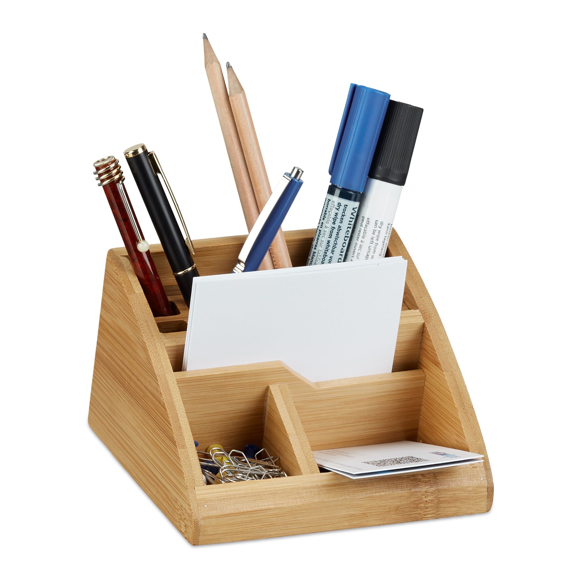 Schreibtisch Organizer Bambus Hellbraun