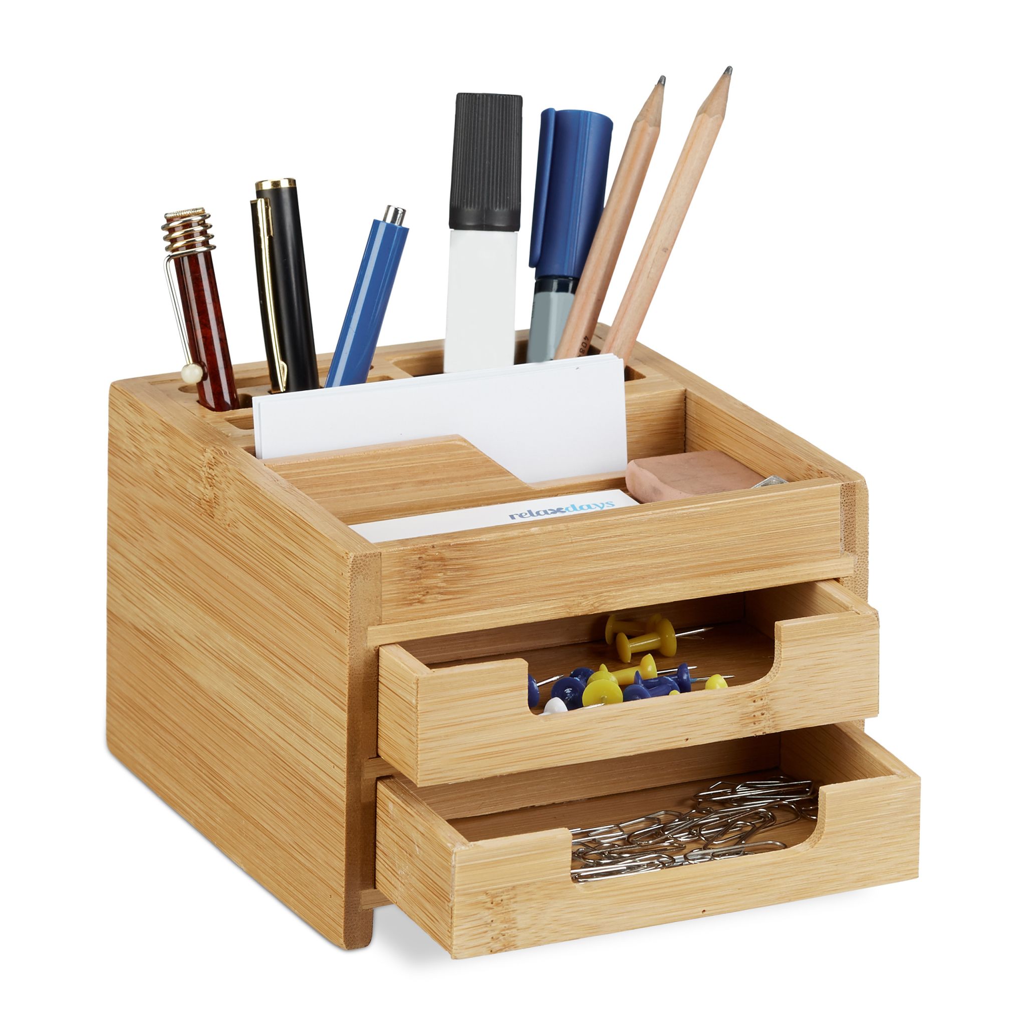 Schreibtisch Organizer Bambus Hellbraun