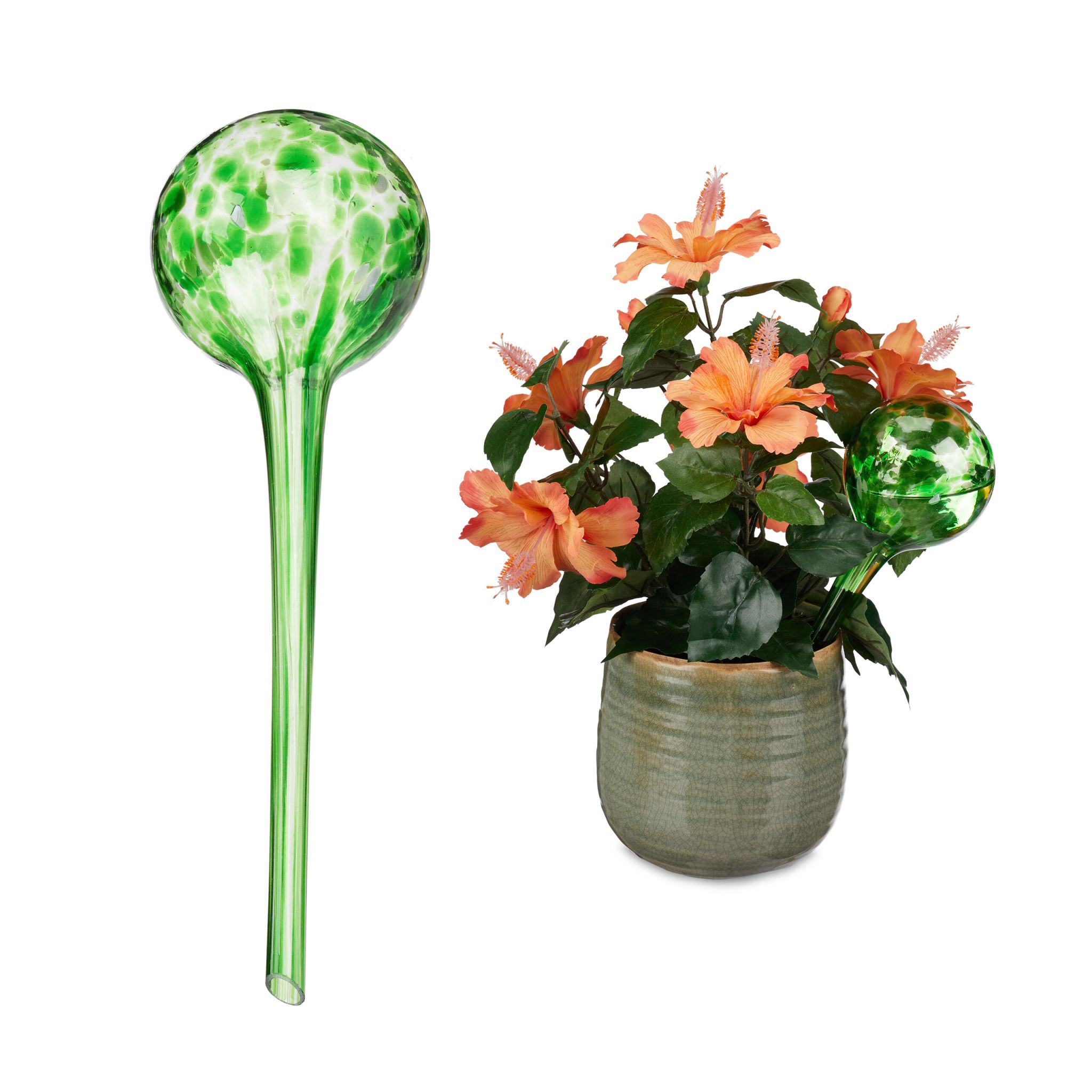 Bewässerungskugel 2er-Set Glas Grün