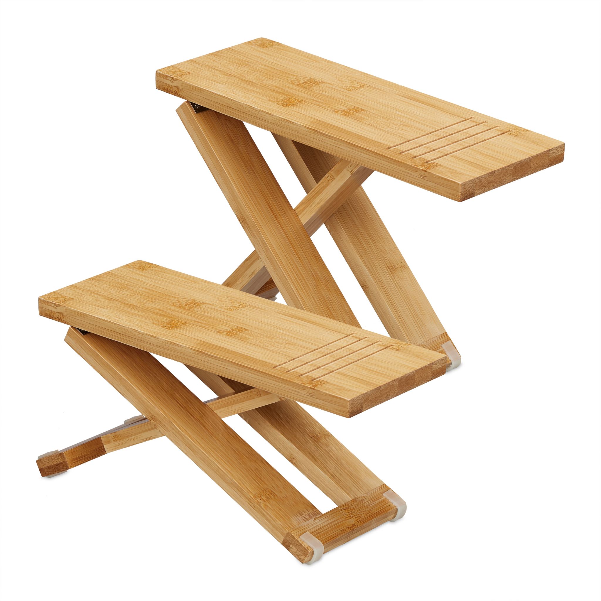 Klappbarer Toilettenhocker 2-teilig Hellbraun