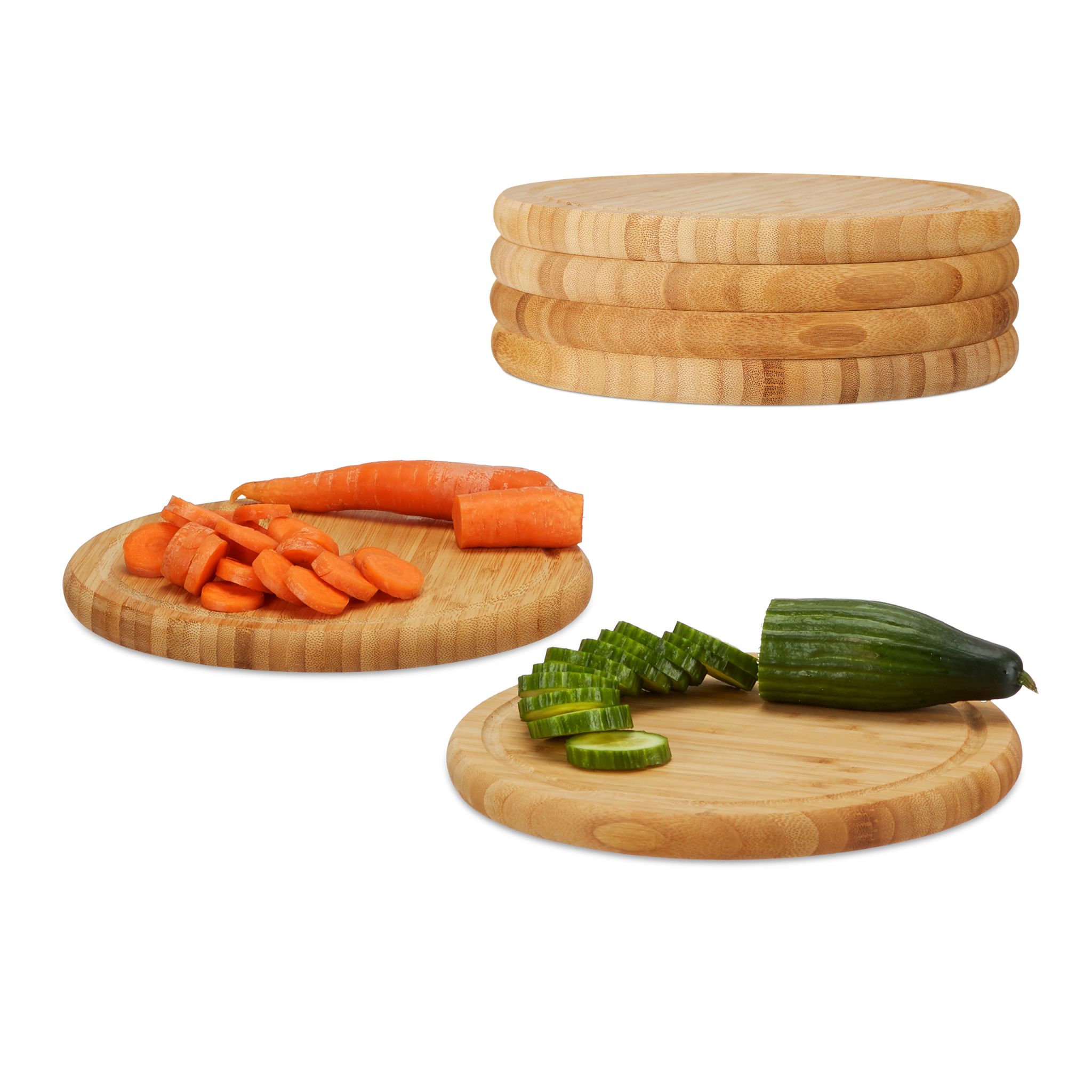 Frühstücksbrettchen Set 25cm Hellbraun