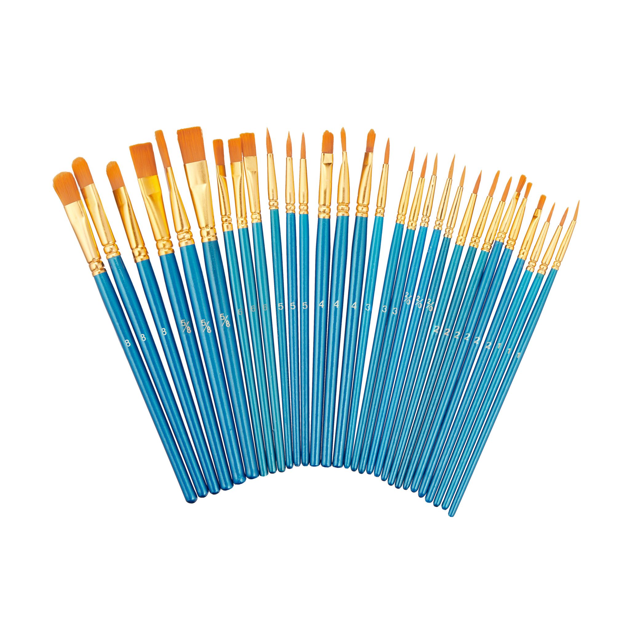 Pinsel 30er-Set Blau-Gold-Orange