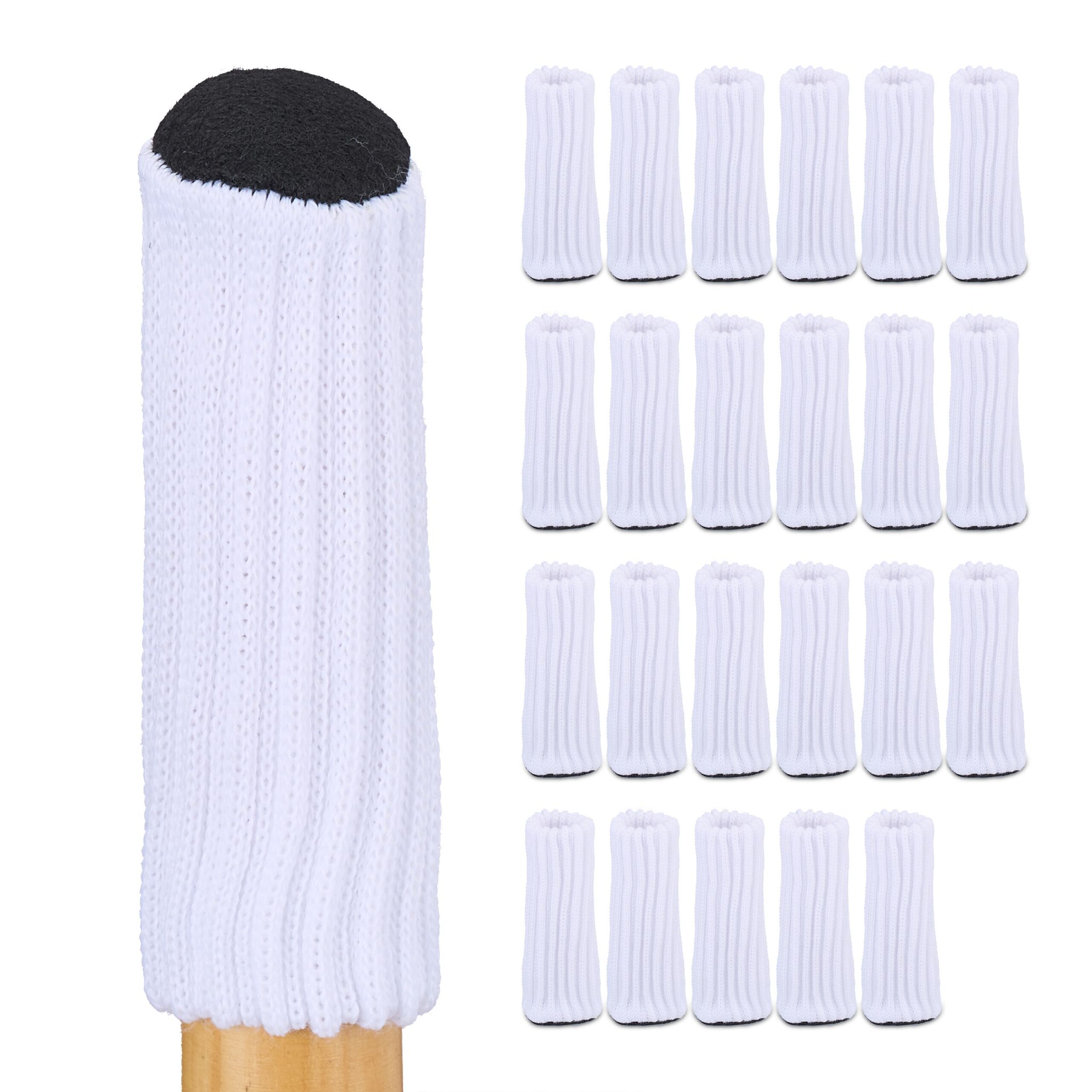 Stuhlbeinsocken 24er-Set Weiss-Schwarz